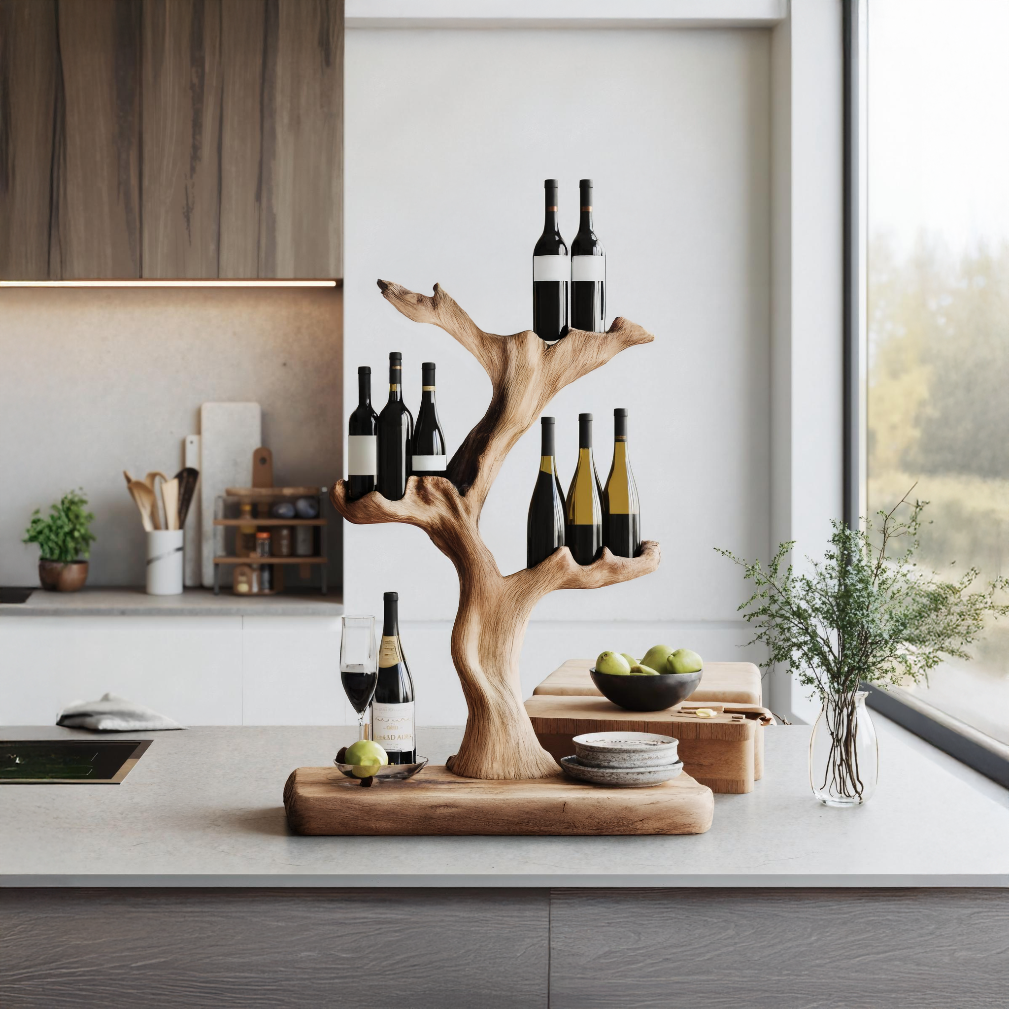 Handcrafted Wine Stand For Furniture Accent Storage SILDTTNWH003