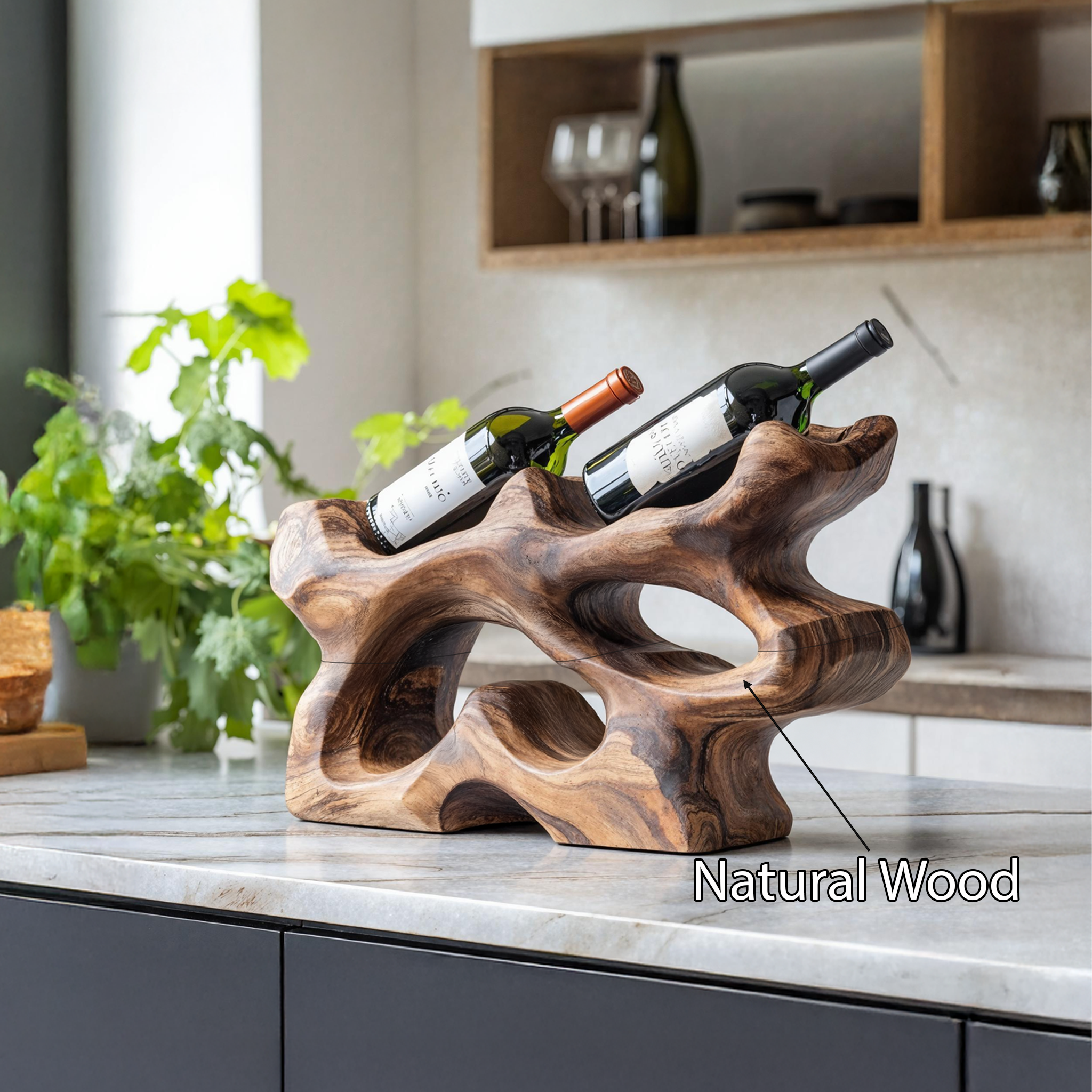 Mid Century Wine Holder For Furniture Compact Storage SILDTTNWH013
