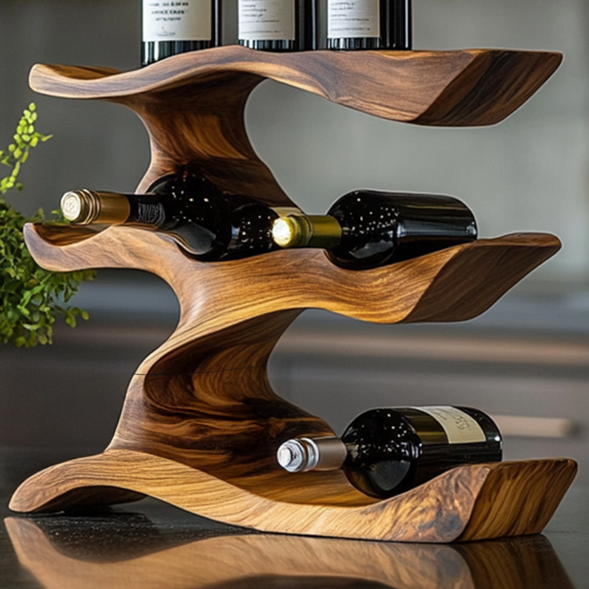 Mid Century Wine Holder For Living Room Modern Display SILDTTNWH001