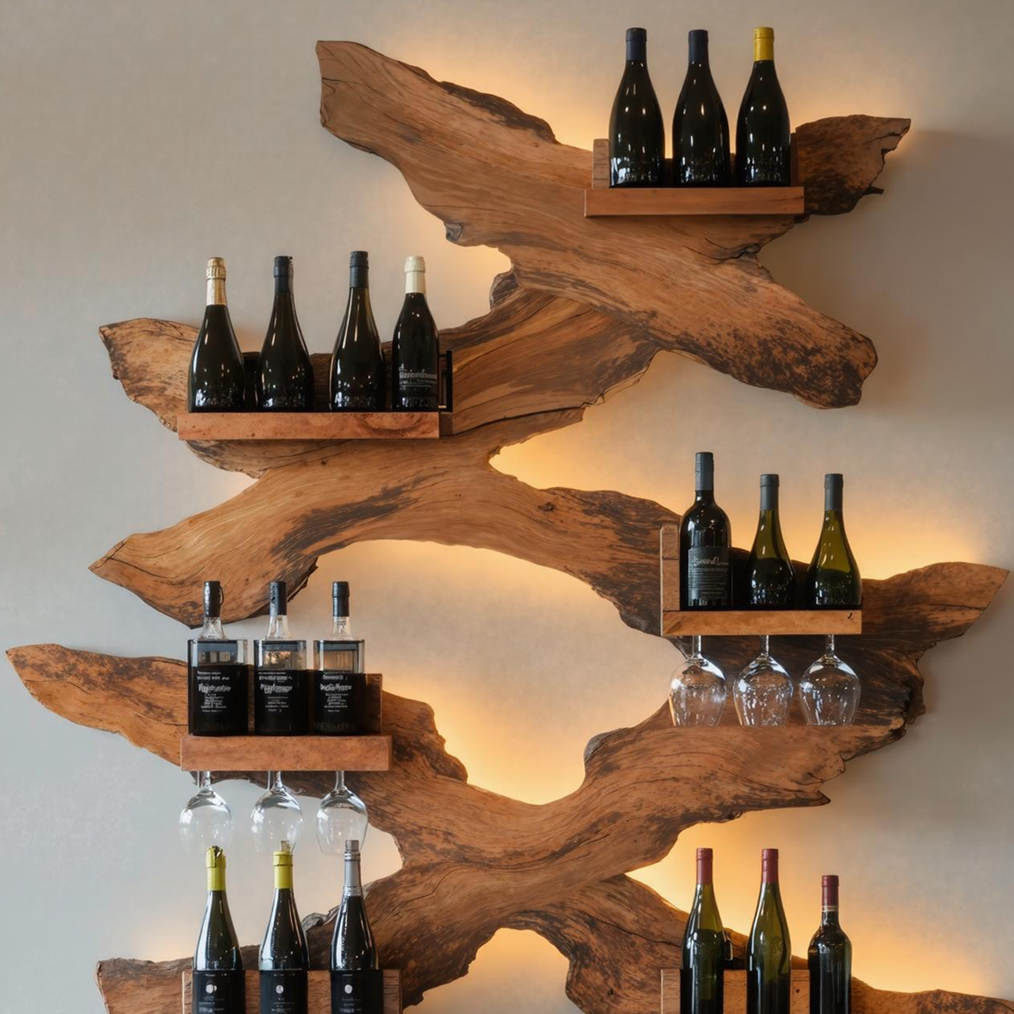 Farmhouse Wine Stand For Living Room Wood Accent Piece SILDTTRWH020