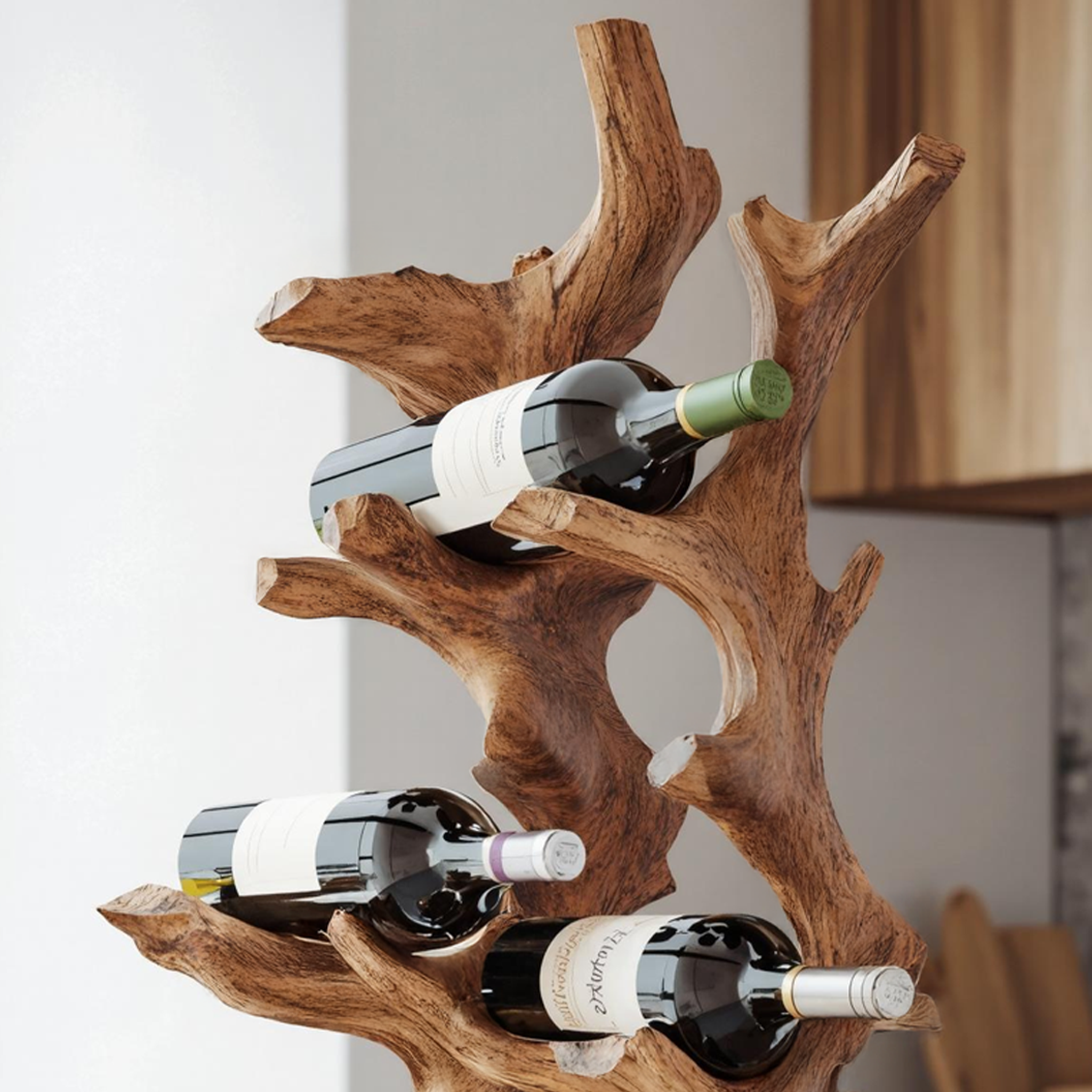 Handcrafted Wine Rack For Living Room Wall Organizer SILDTTNWH011