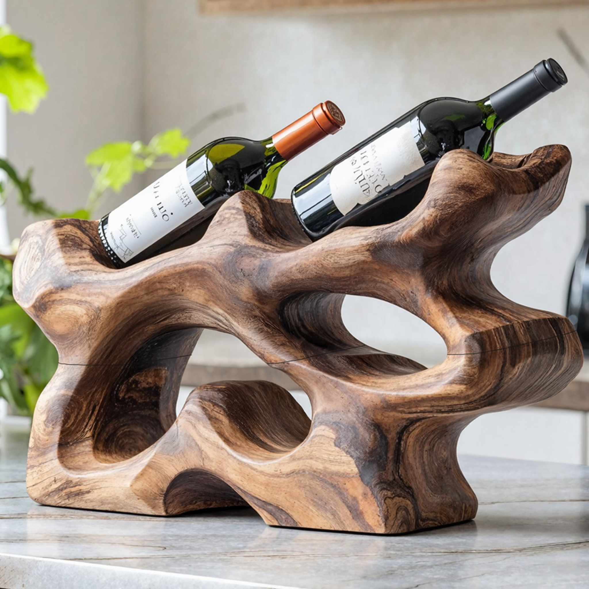 Mid Century Wine Holder For Furniture Compact Storage SILDTTNWH013