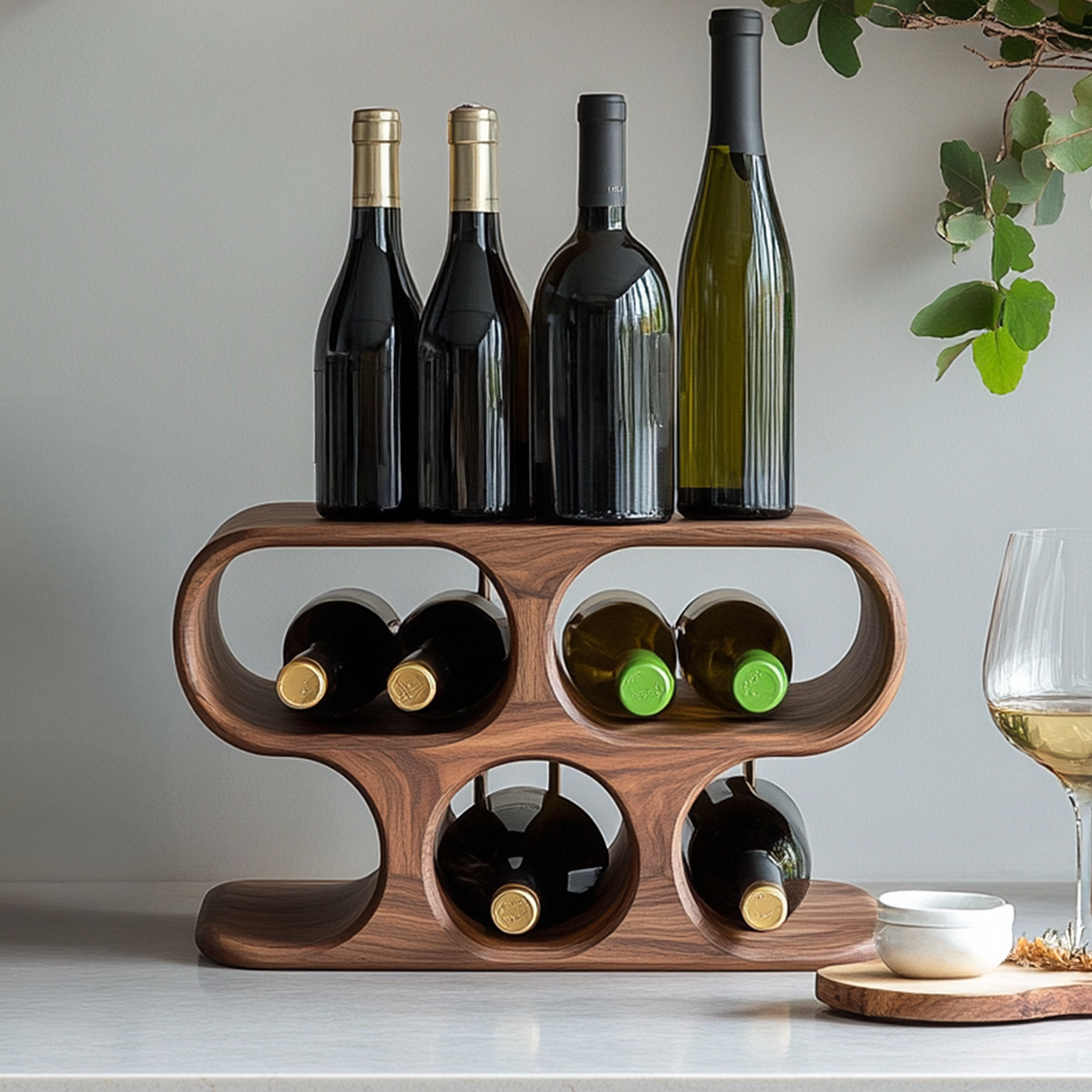 Handcrafted Wine Rack For Kitchen Rustic Wall Decor SILDTTRWH007
