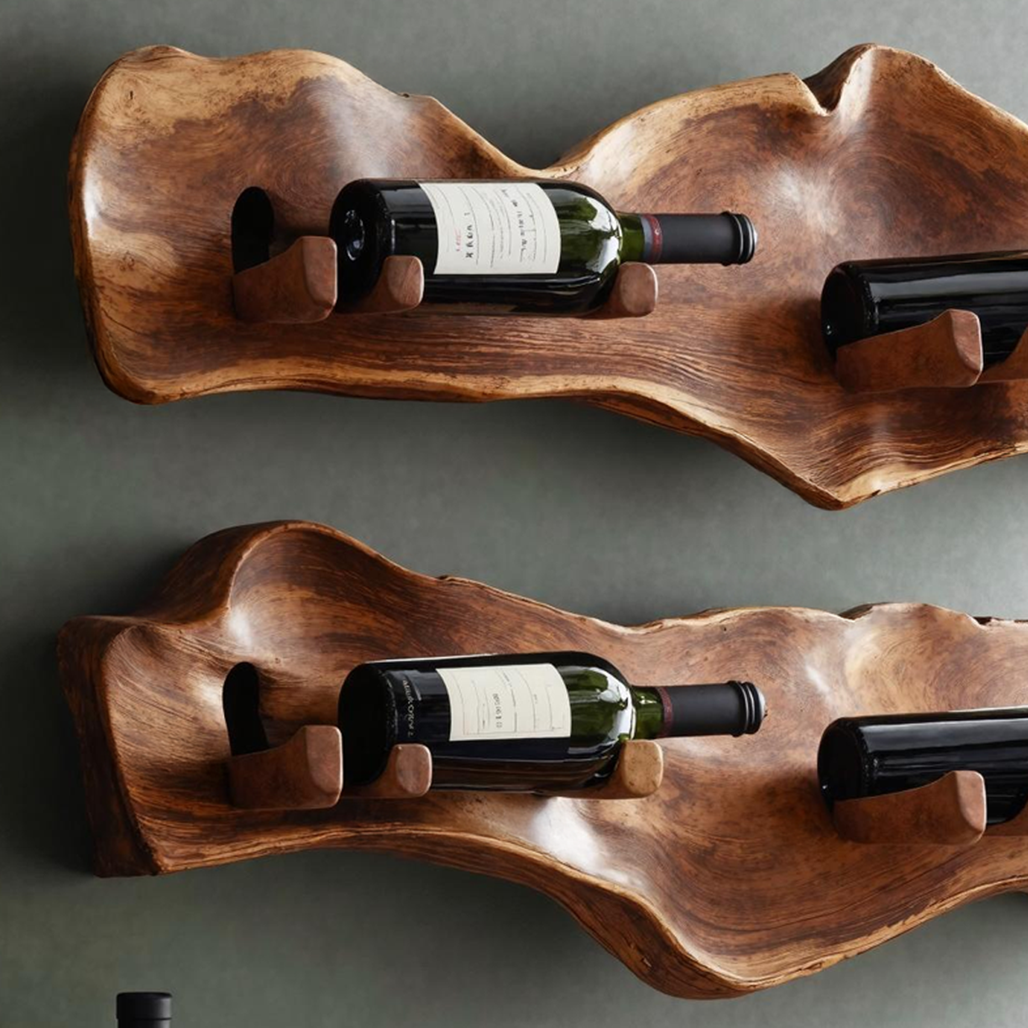 Handcrafted Wine Holder For Kitchen Countertop Style SILDTTNWH007