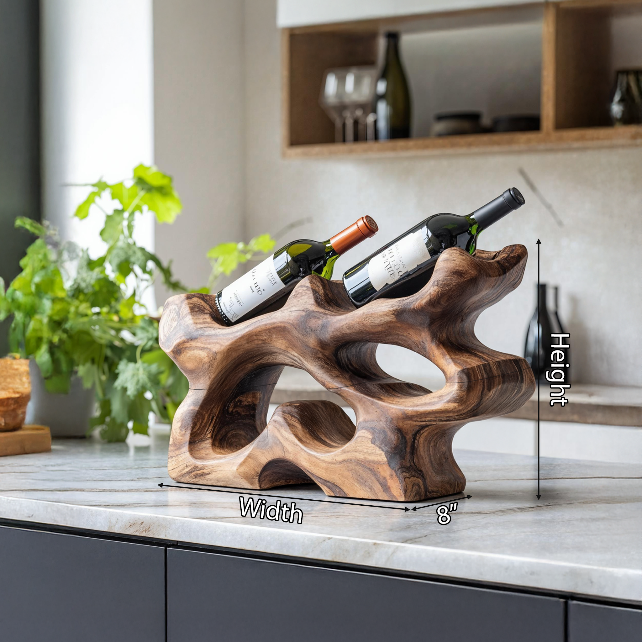 Mid Century Wine Holder For Furniture Compact Storage SILDTTNWH013