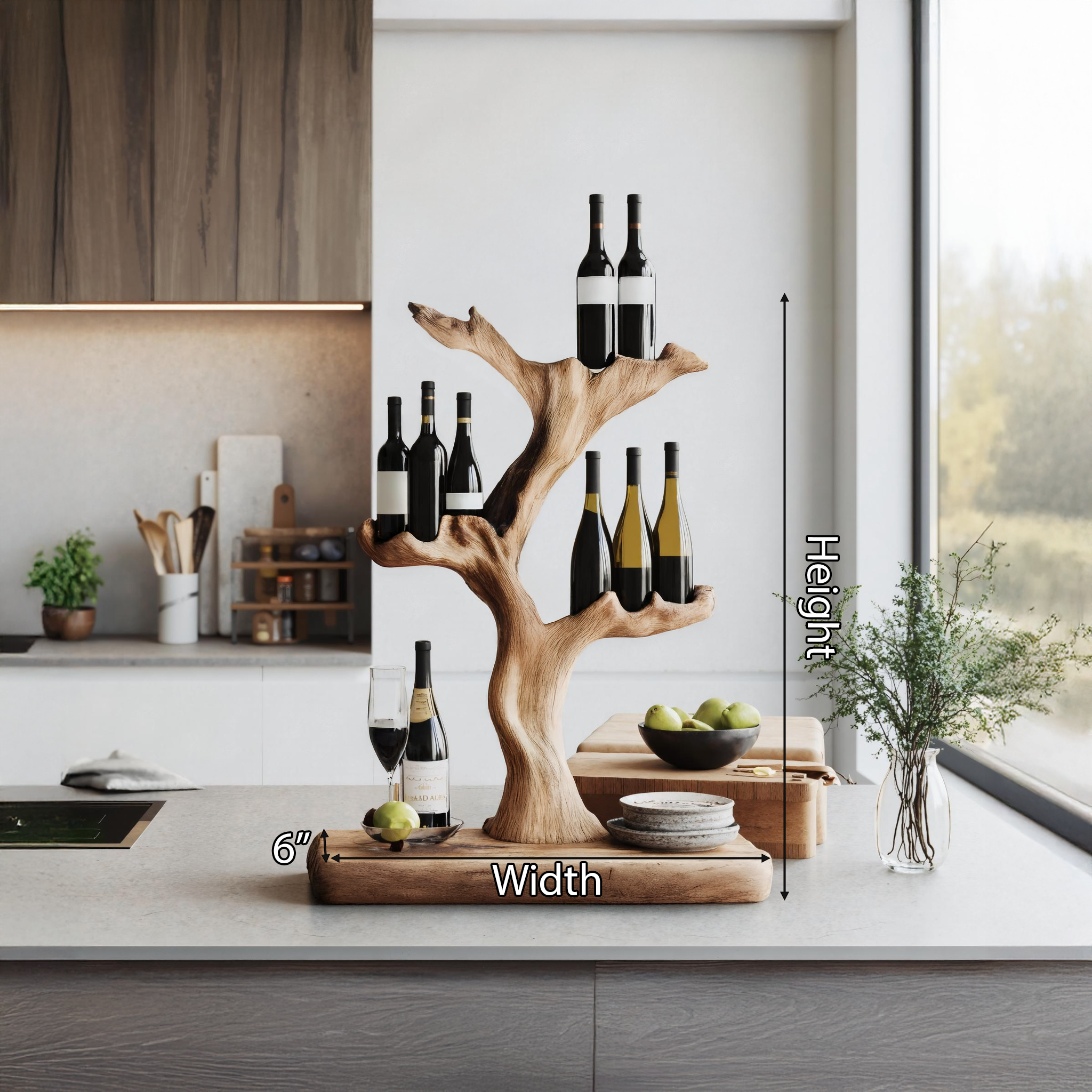 Handcrafted Wine Stand For Furniture Accent Storage SILDTTNWH003