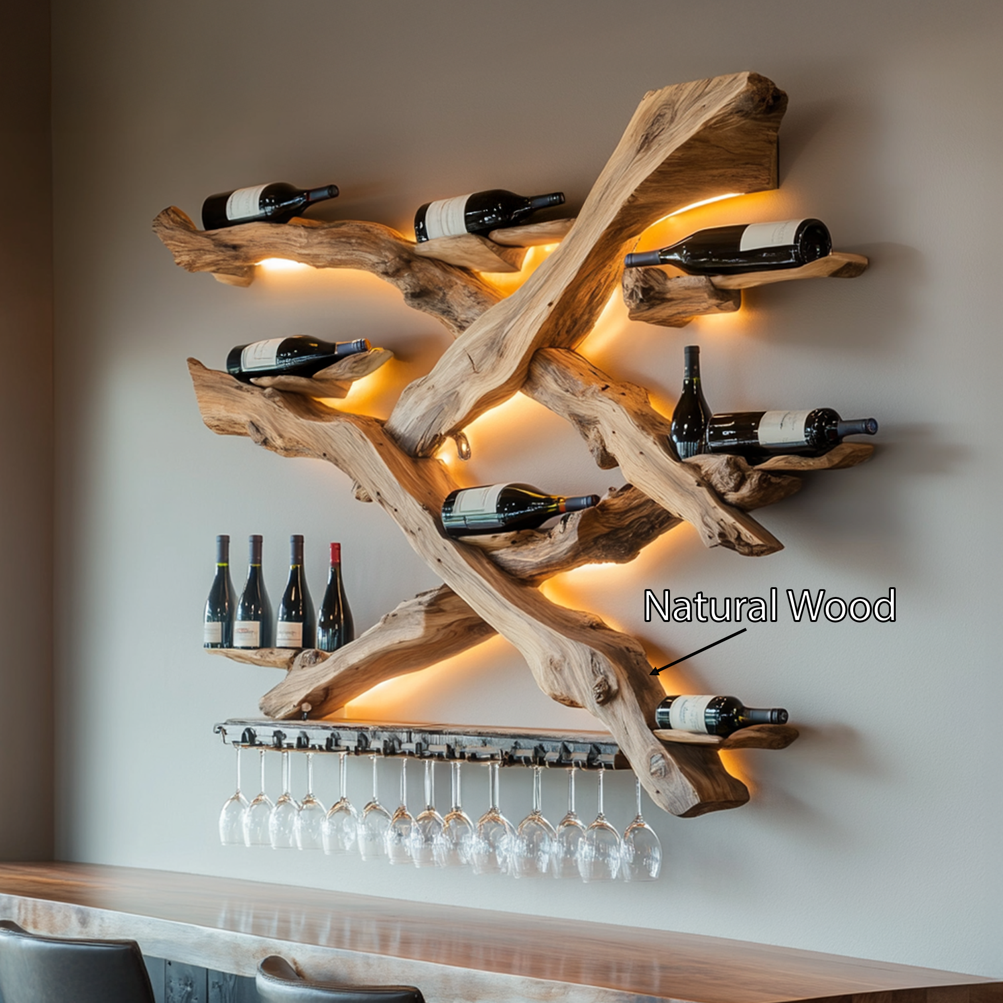 Handcrafted Wine Holder For Furniture Stylish Storage SILDTTRWH015
