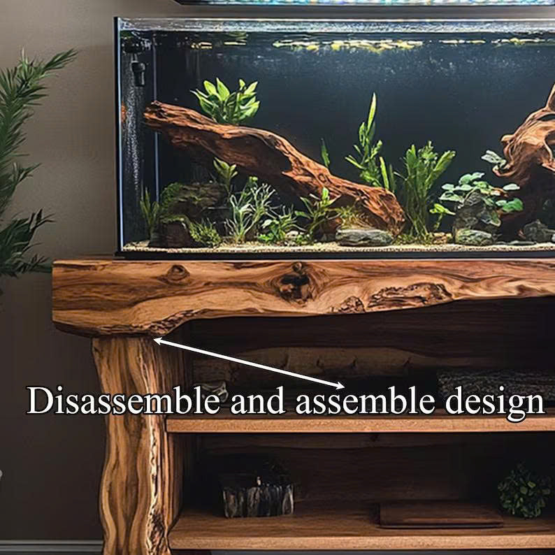 Handmade Wooden Aquarium Stand Home Decor Gift SINLWT008