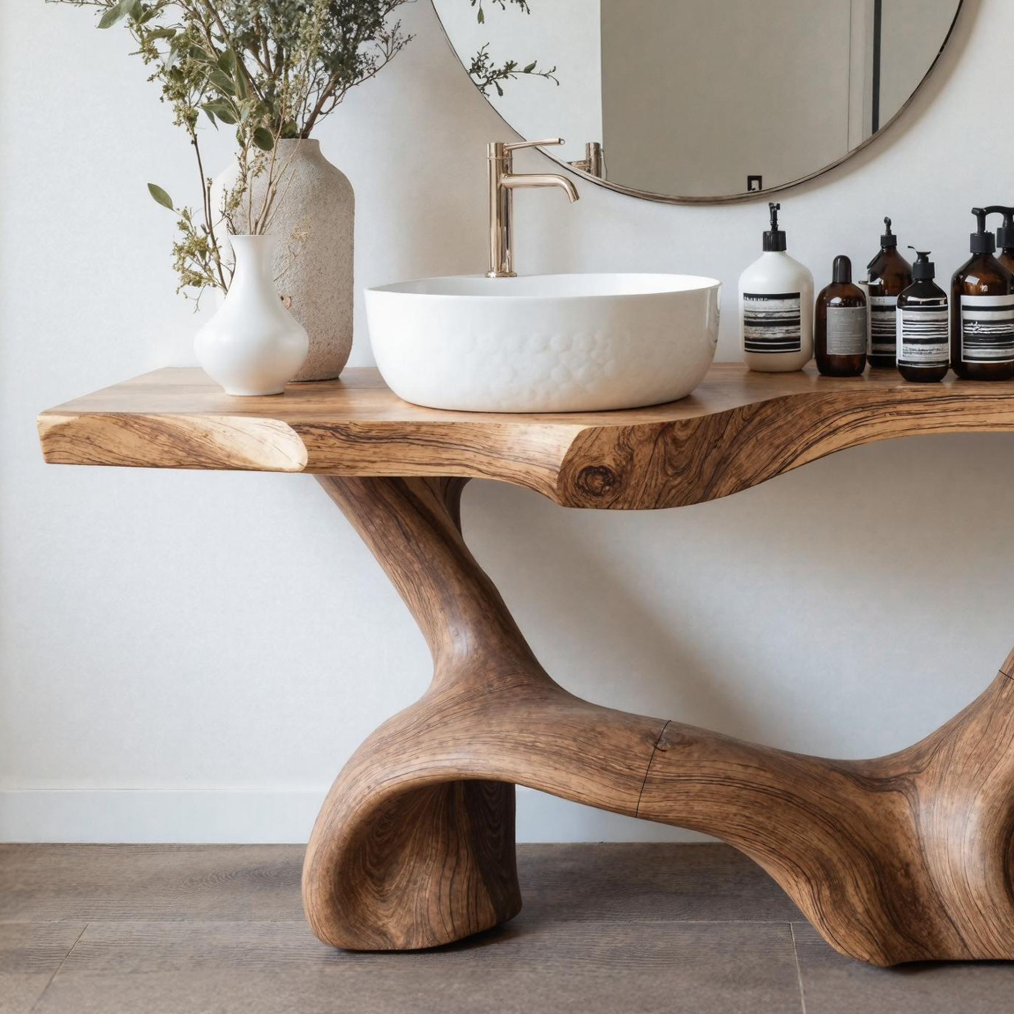 Farmhouse Solid Vanity For Country Bathroom Design SILDTTRBRV005