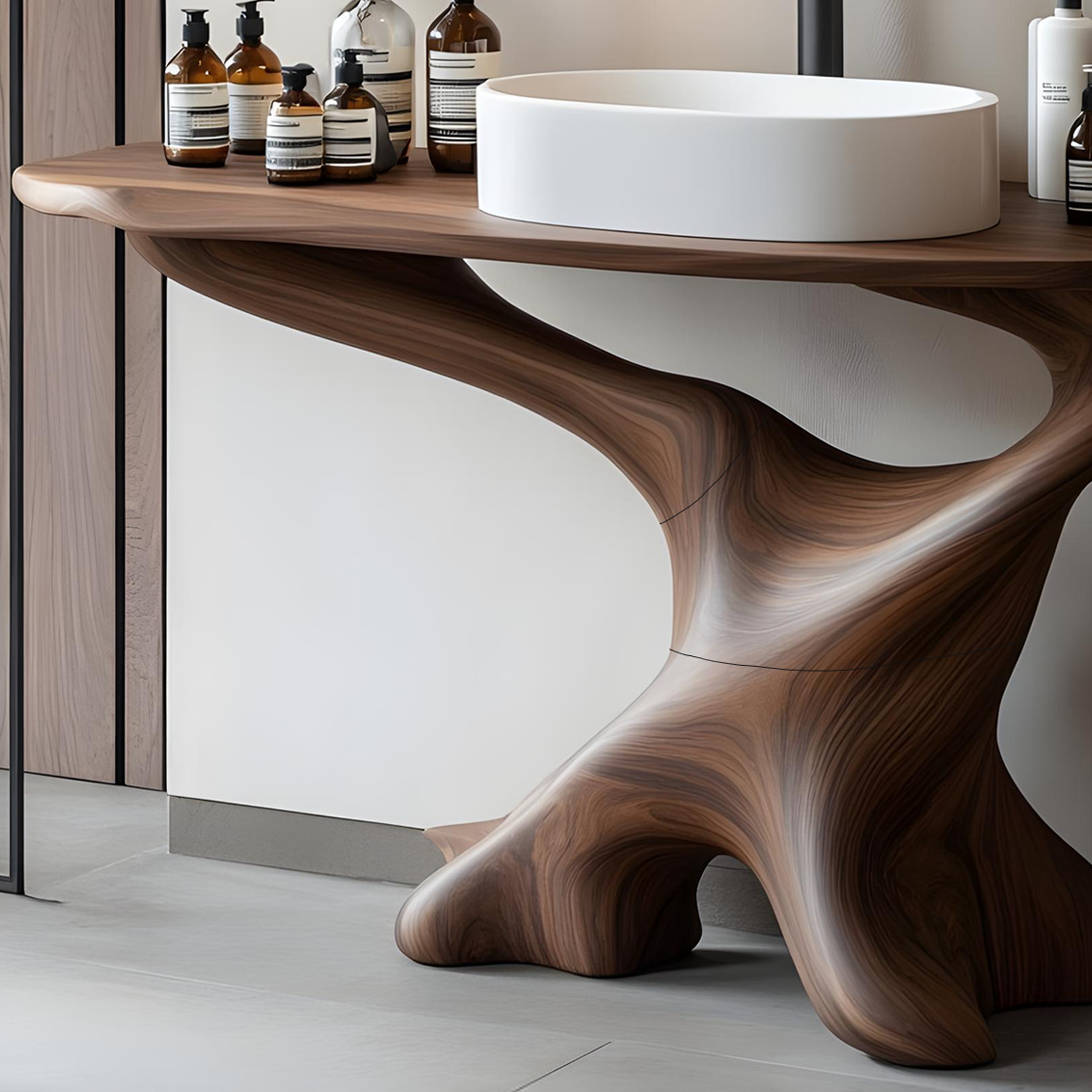 Handcrafted Solid Wood Vanity For Bathroom Decor SILDTTRBRV011