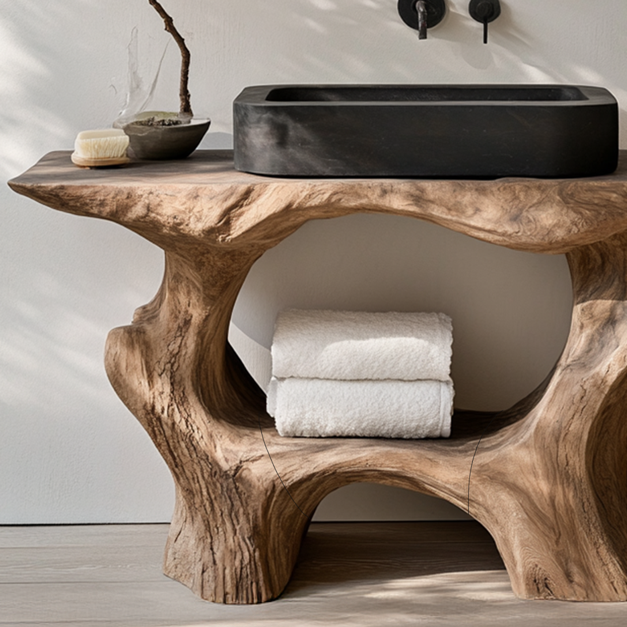 Farmhouse Solid Wood Vanity For Rustic Bathroom SILDTTRBRV001