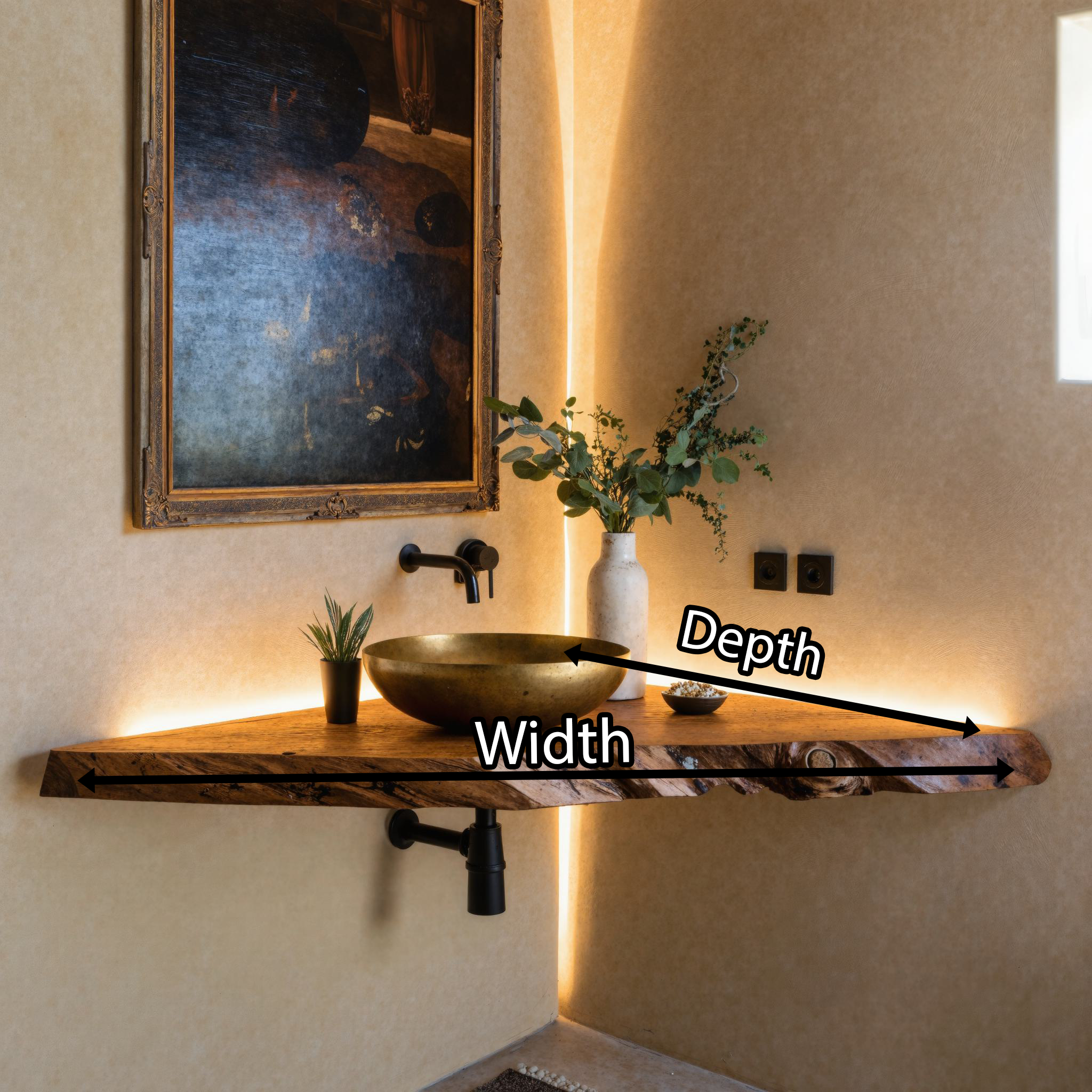 Live Edge Corner Vanity SILDTBRV074