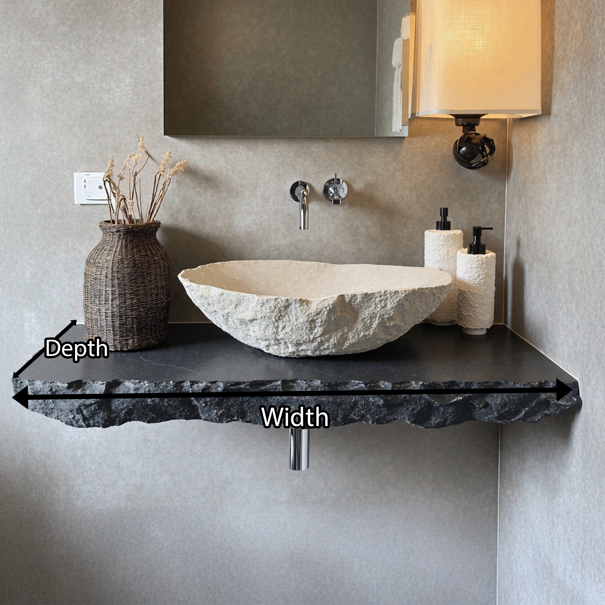 Rustic Wood Bathroom Vanity SILDTBRV034