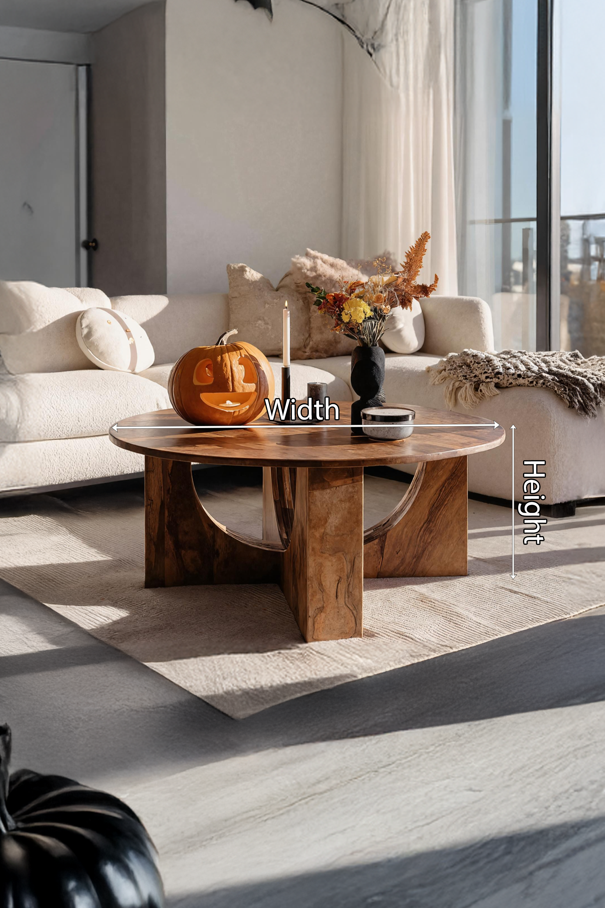 Mid Century Solid Wood Coffee Table Furniture Decor Spooky Livingroom SILDTTNHCF035