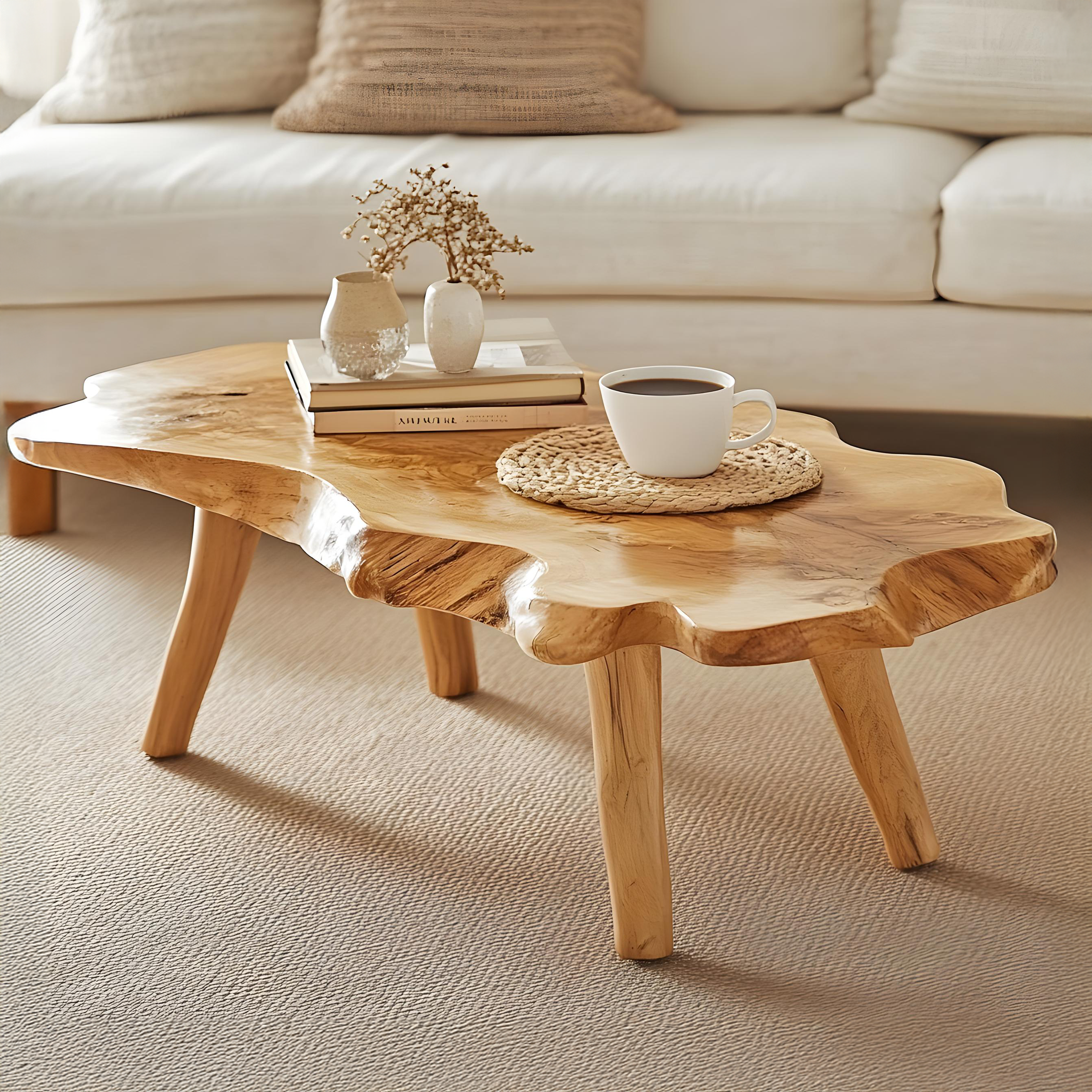 Elegant Natural Wood Coffee Table For Timeless Living Room Style SILDTCF126