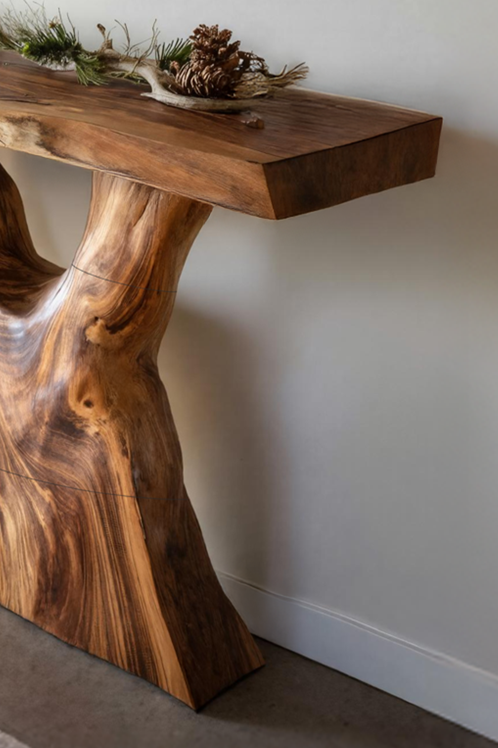 Mid Century Solid Wood Console Table For Holiday Home Decoration SILDTTNCSC005