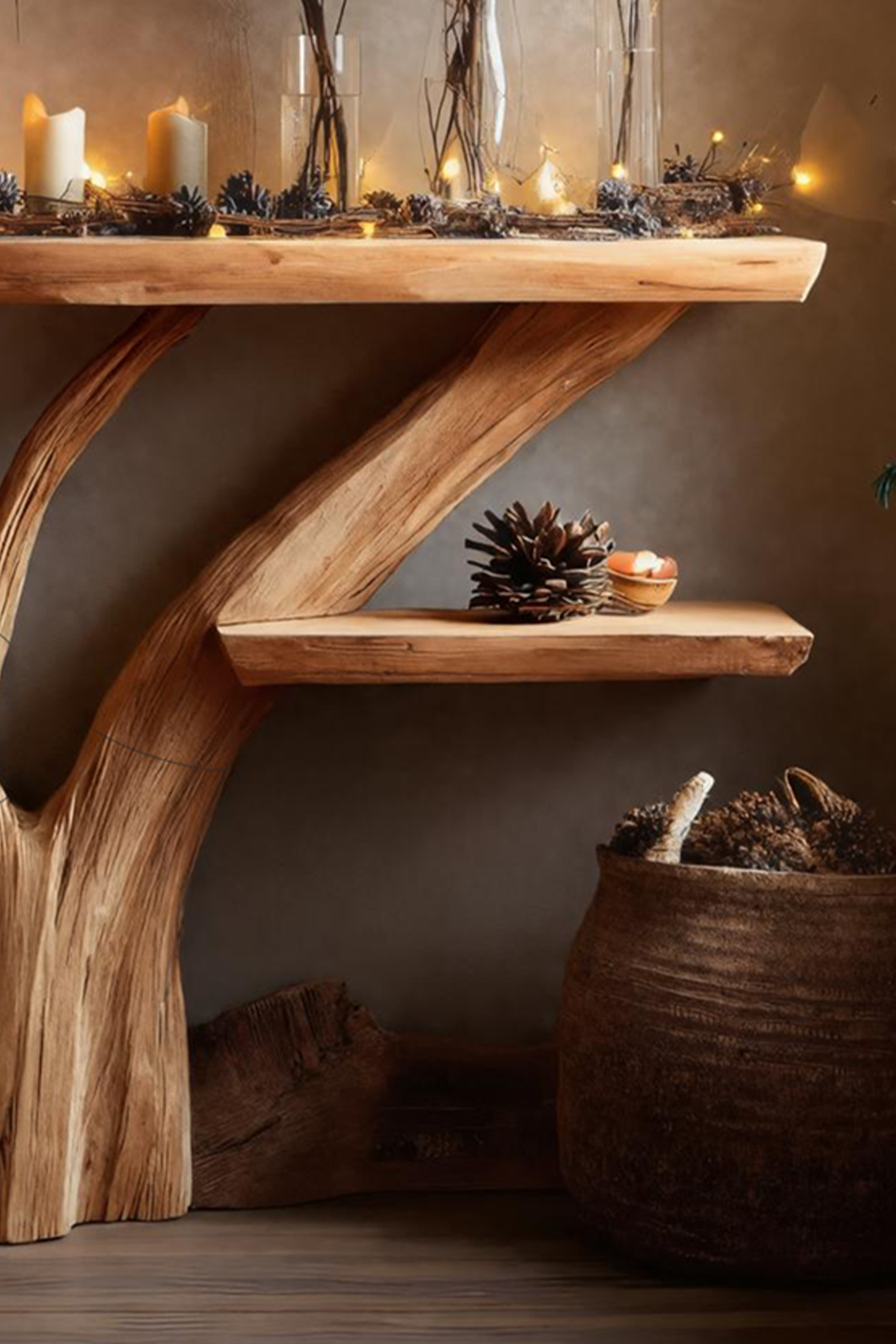 Modern Solid Wood Console Table For Christmas Entryway Decor SILDTTNCSC002