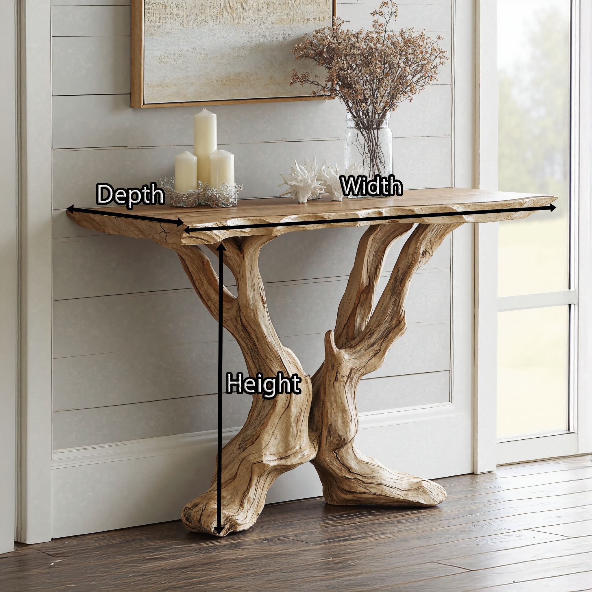 Live Edge Side Table Handcrafted For Vintage Interiors SILDTCS034