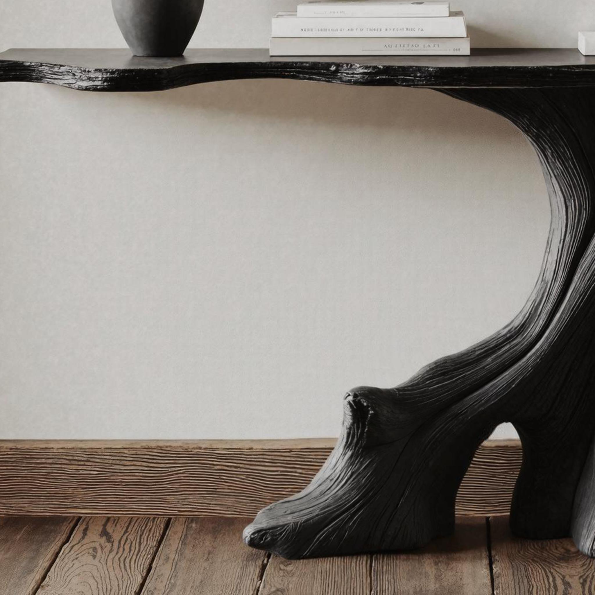 Modern Black Wood Console Table For Living Room Decor SILDTCS160