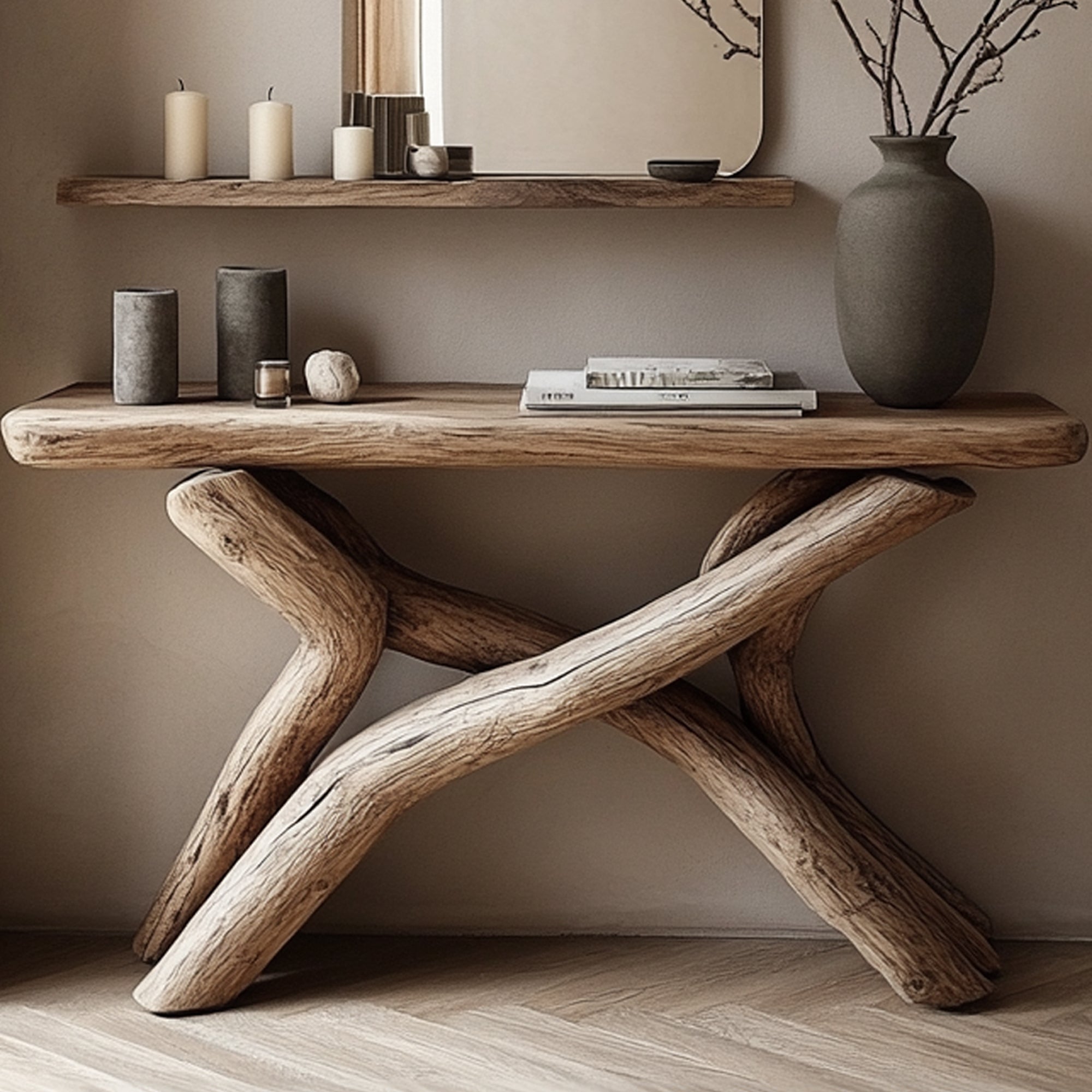 Rustic Console Table Farmhouse SILDTCS039