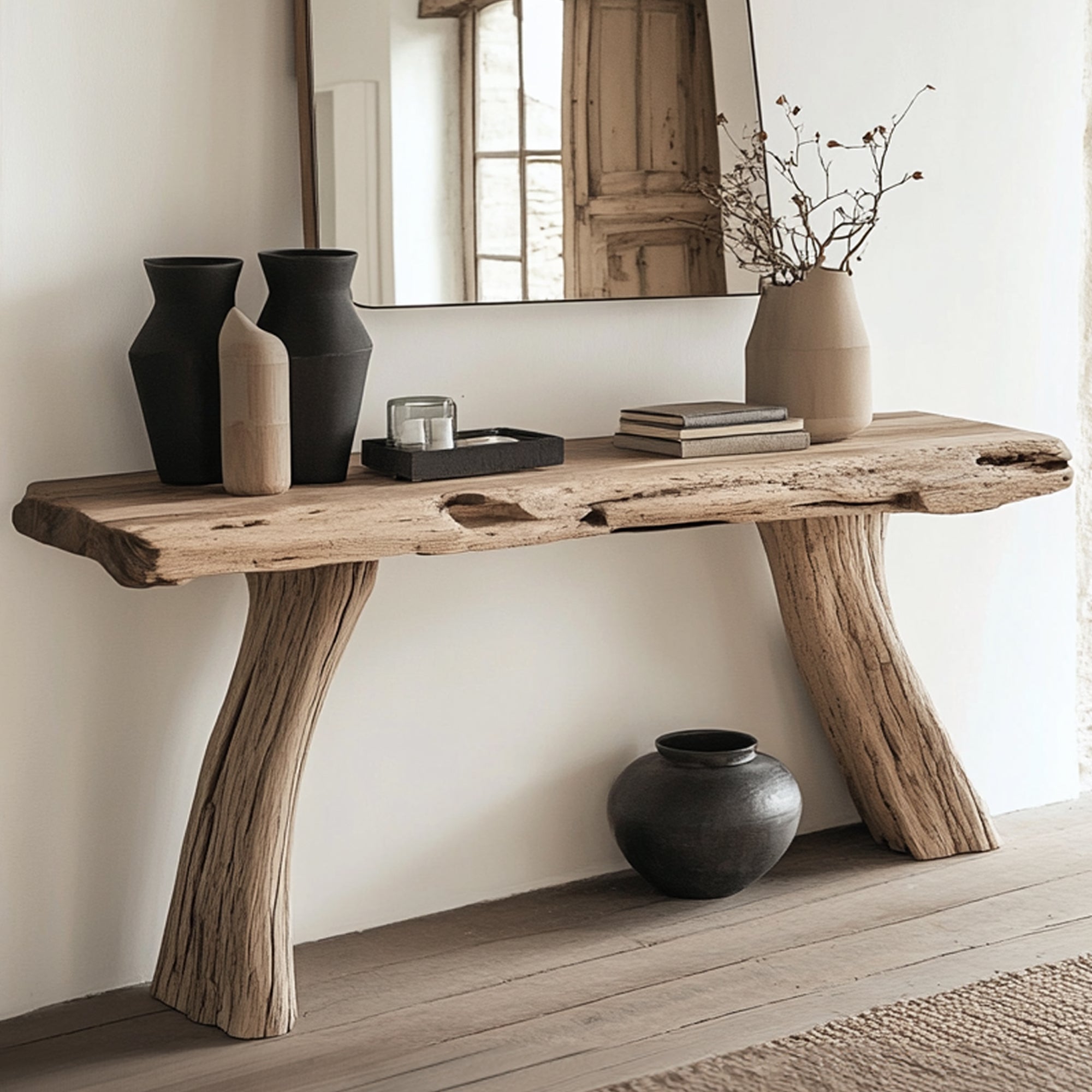 Rustic Wood Console Table SILDTCS040