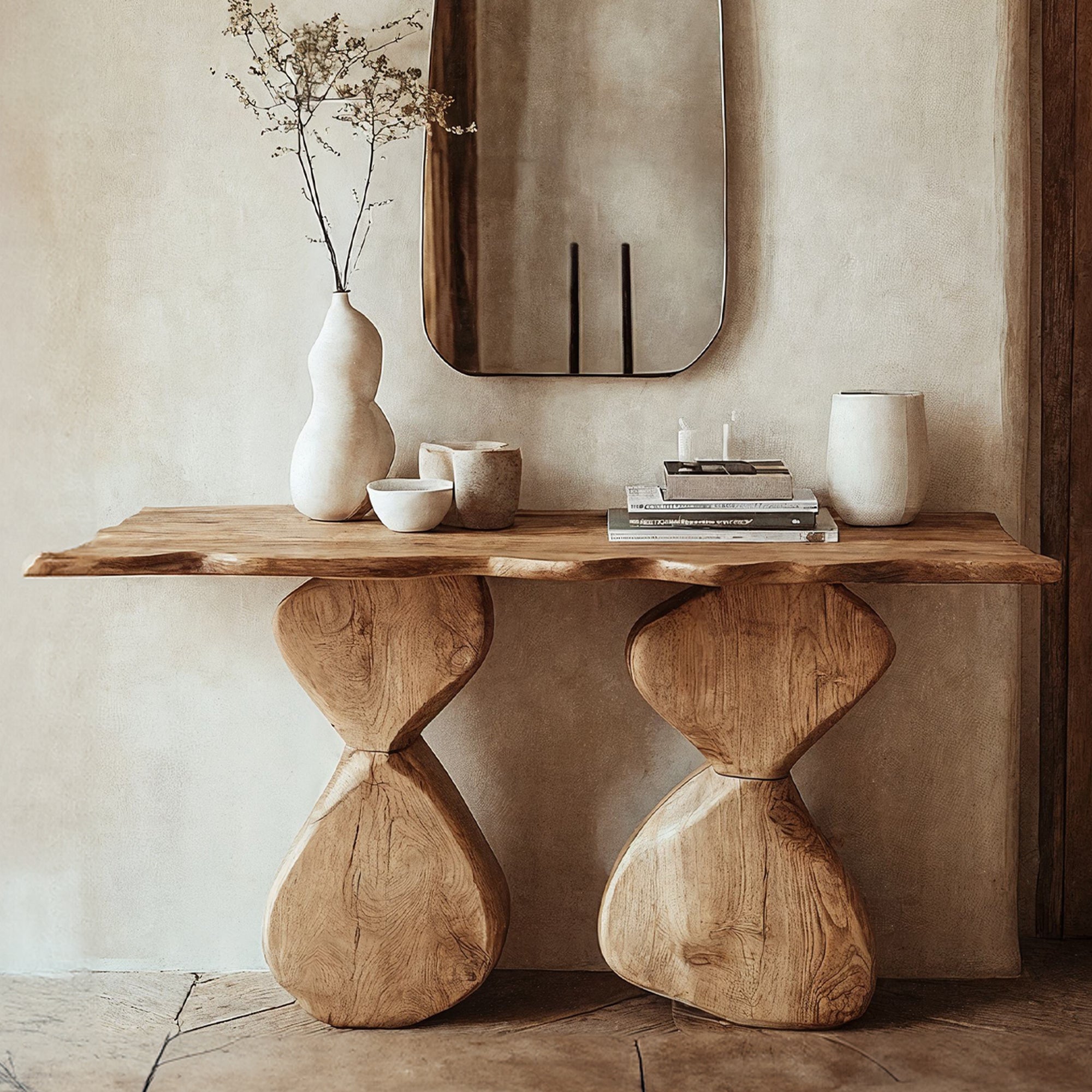 Entryway Console Table Solid Wood SILDTCS046