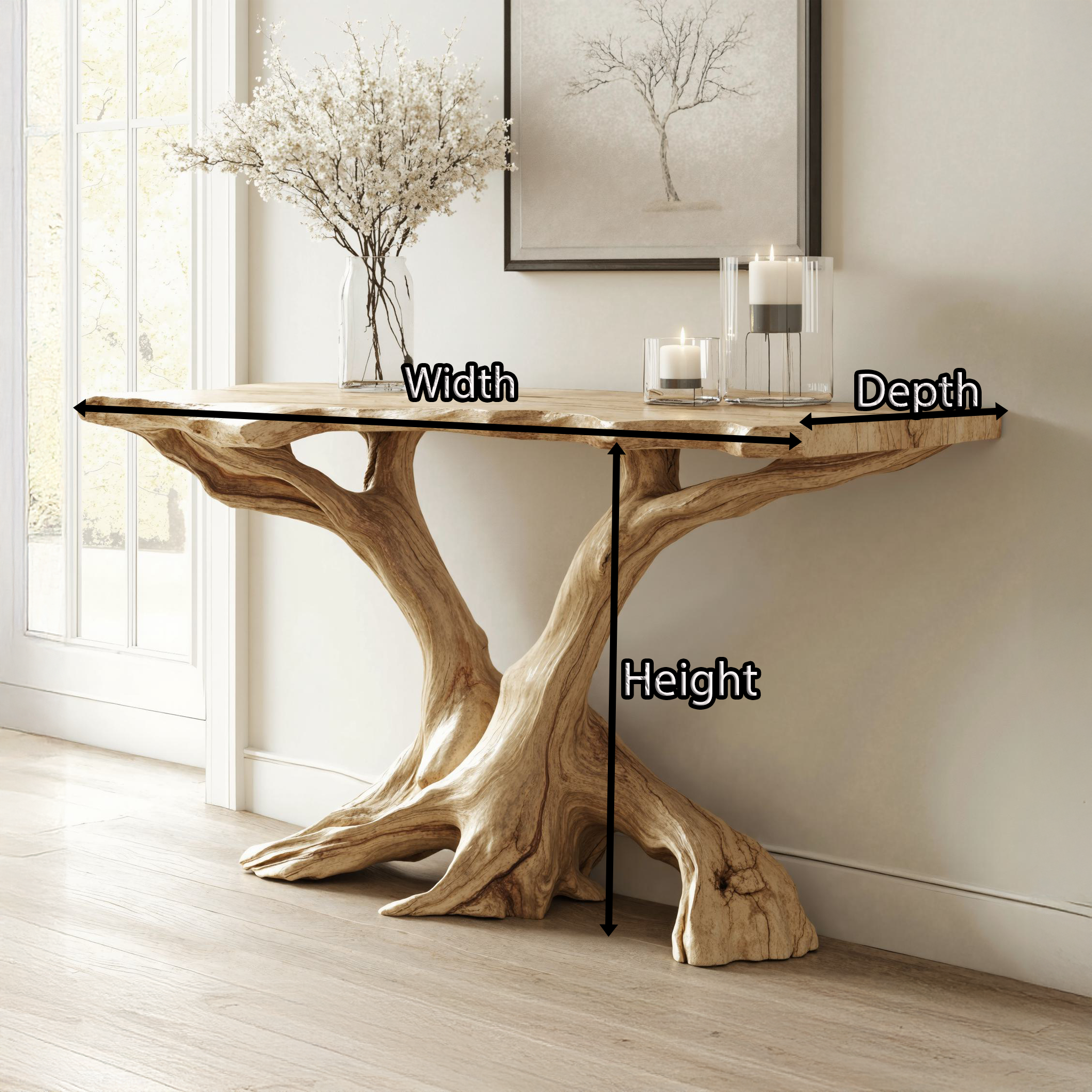 Rustic Wood Console Table For Hallway Decor SILDTCS151