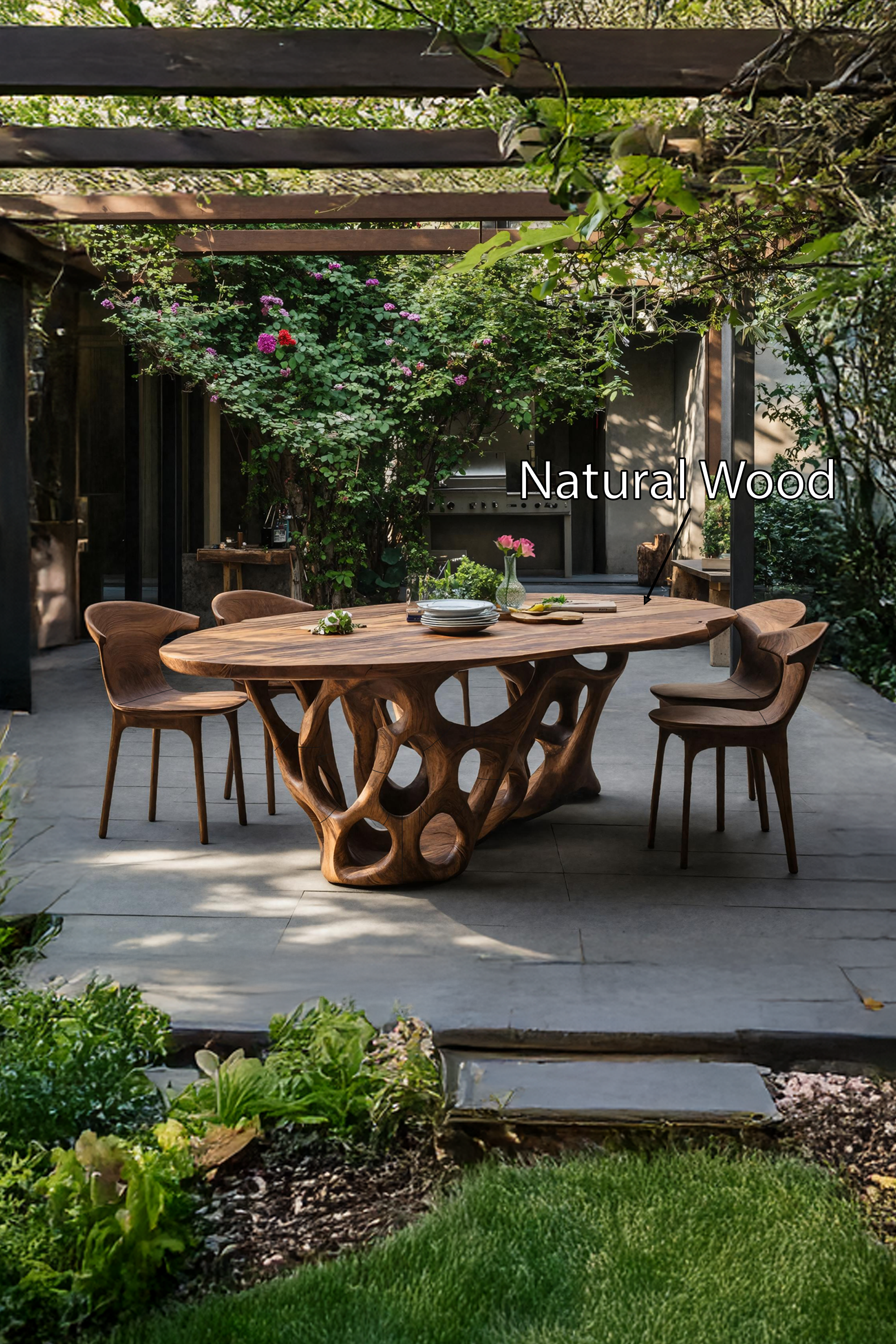 Rustic Kitchen Table For Wooden Decor Theme SILDTTRDN001