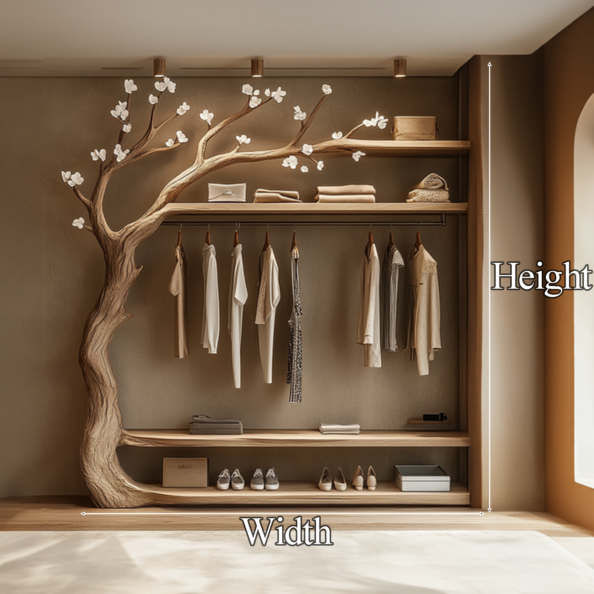 Handmade Clothes Racks Tree Shelves Tier Shelves Decor Room Gift SINLTB144