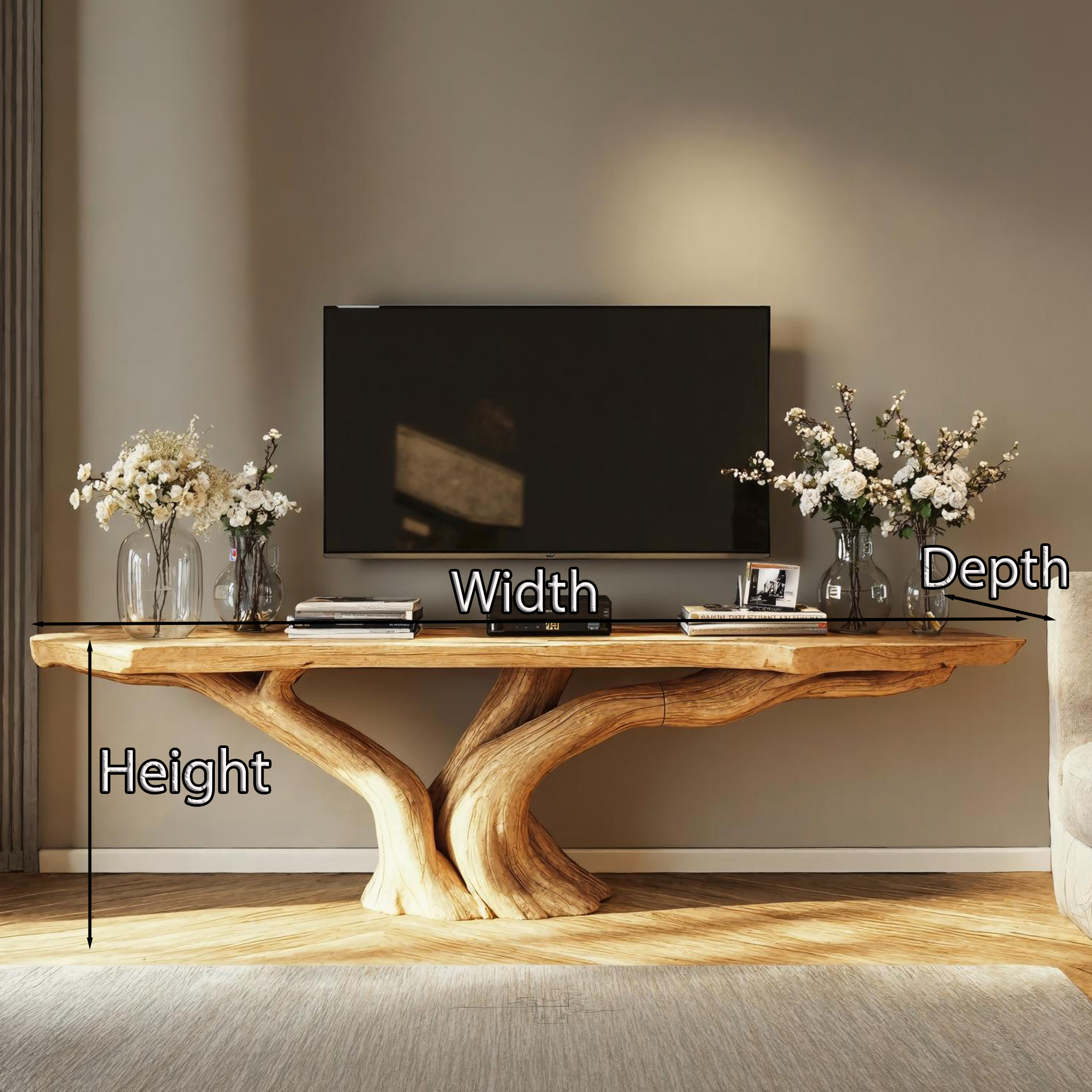 Farmhouse Reclaimed Floating TV Stand For Entryway And Living Room SILDTTVC028