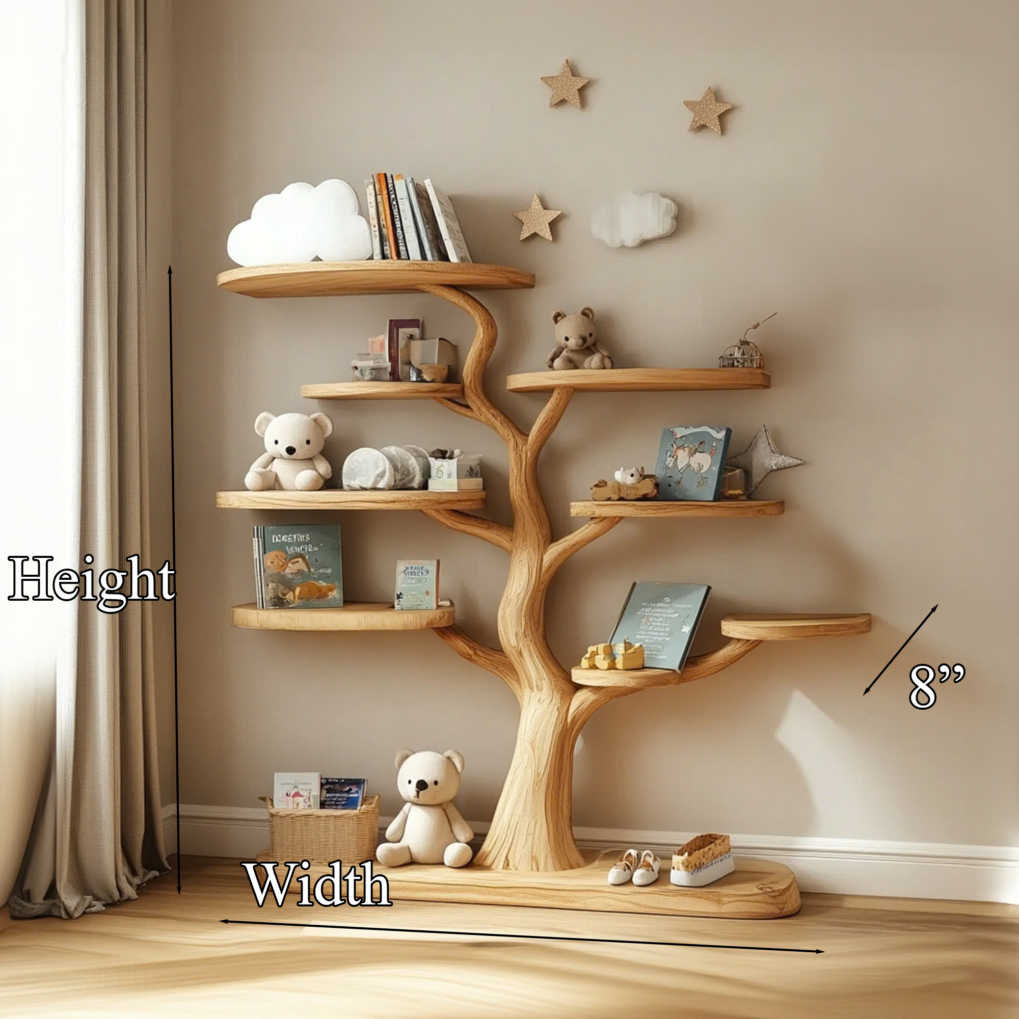 Baby Room Decoration Tree Shelf Handmade Bedroom Decoration Gift SINLTB151