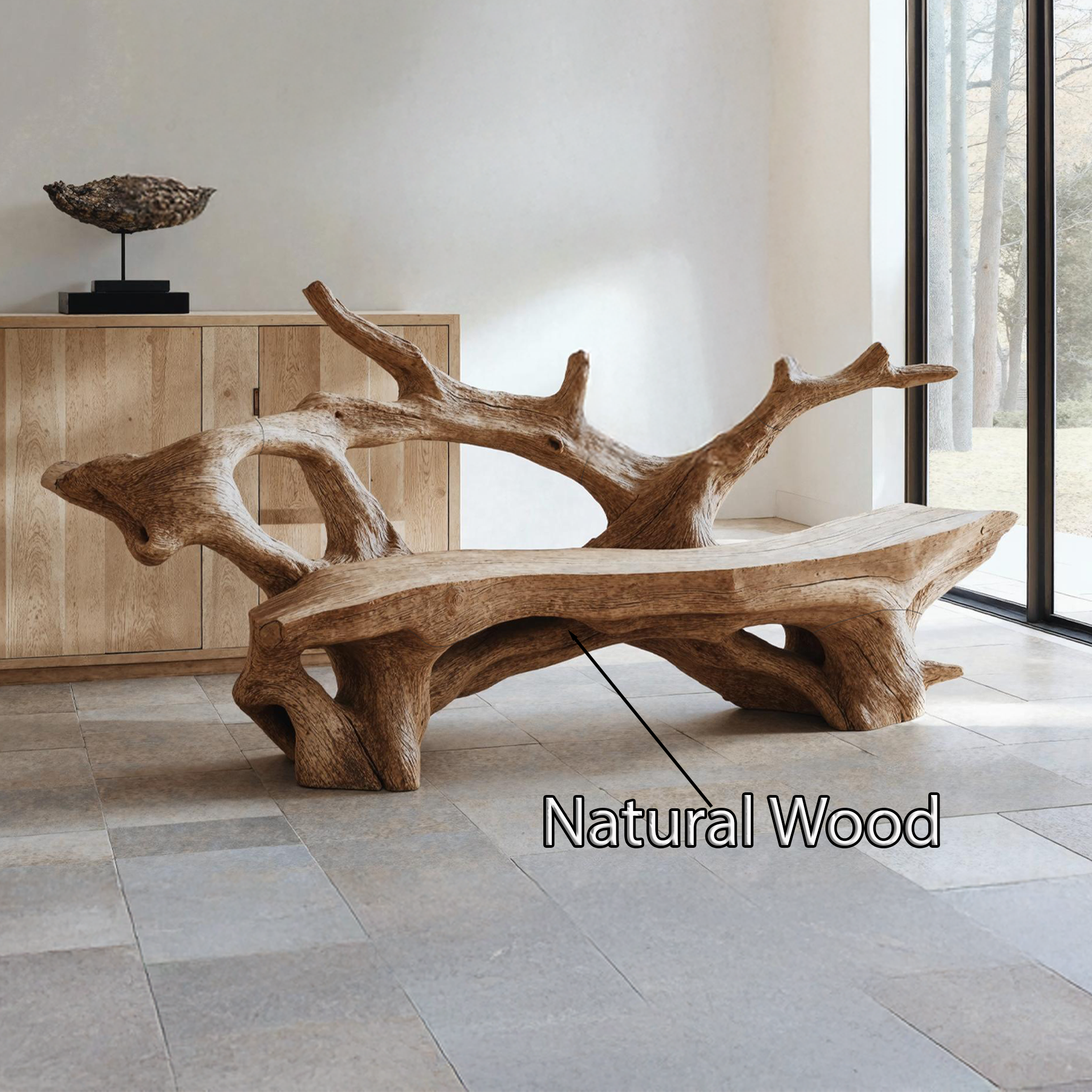 Farmhouse Live Edge Bench Outdoor Decor For Unique Garden Spaces SILDTBRB002