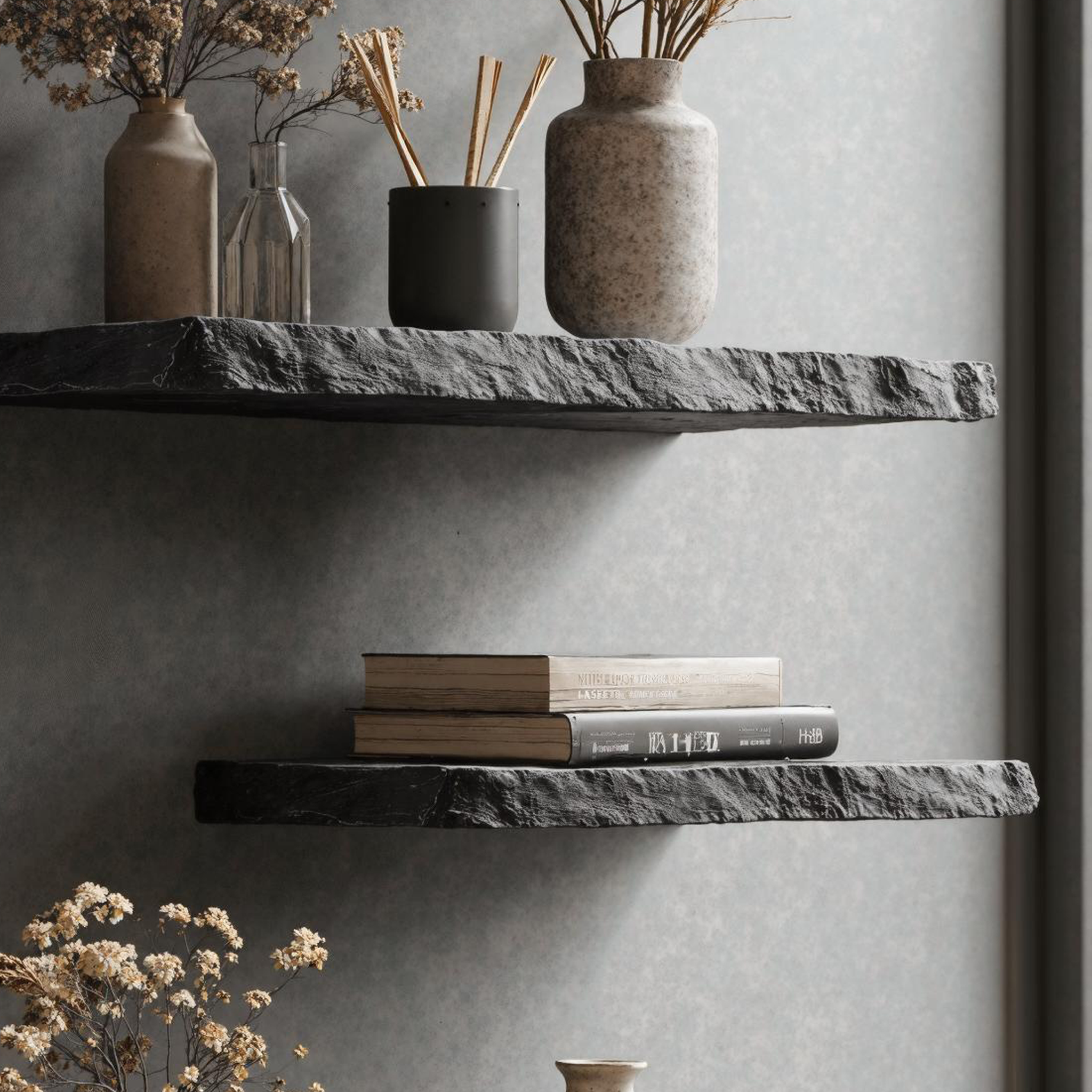 Floating Wall Shelf With Rustic Charm For Seasonal Decor SILDTFL154