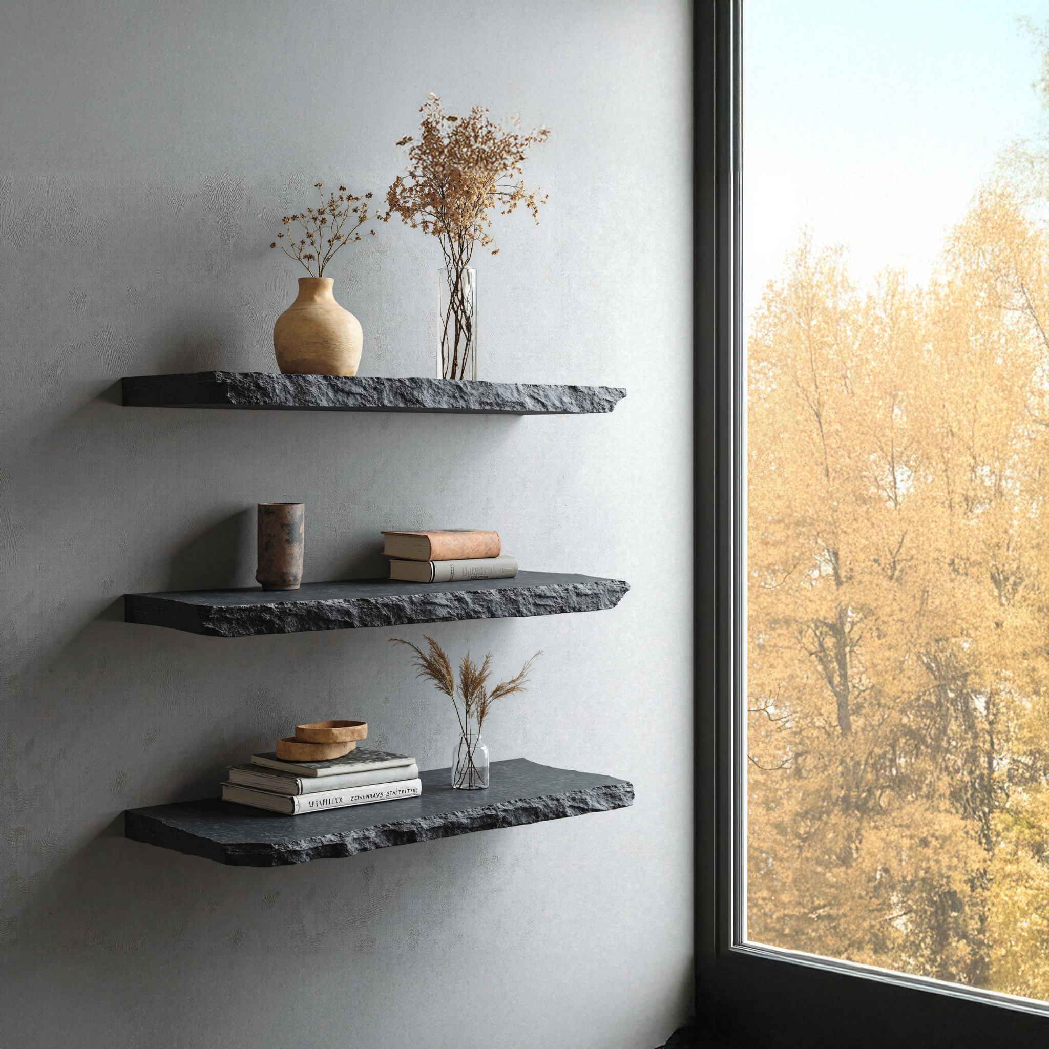 Stylish Live Edge Wooden Floating Shelf For Home Accents SILDTFL152