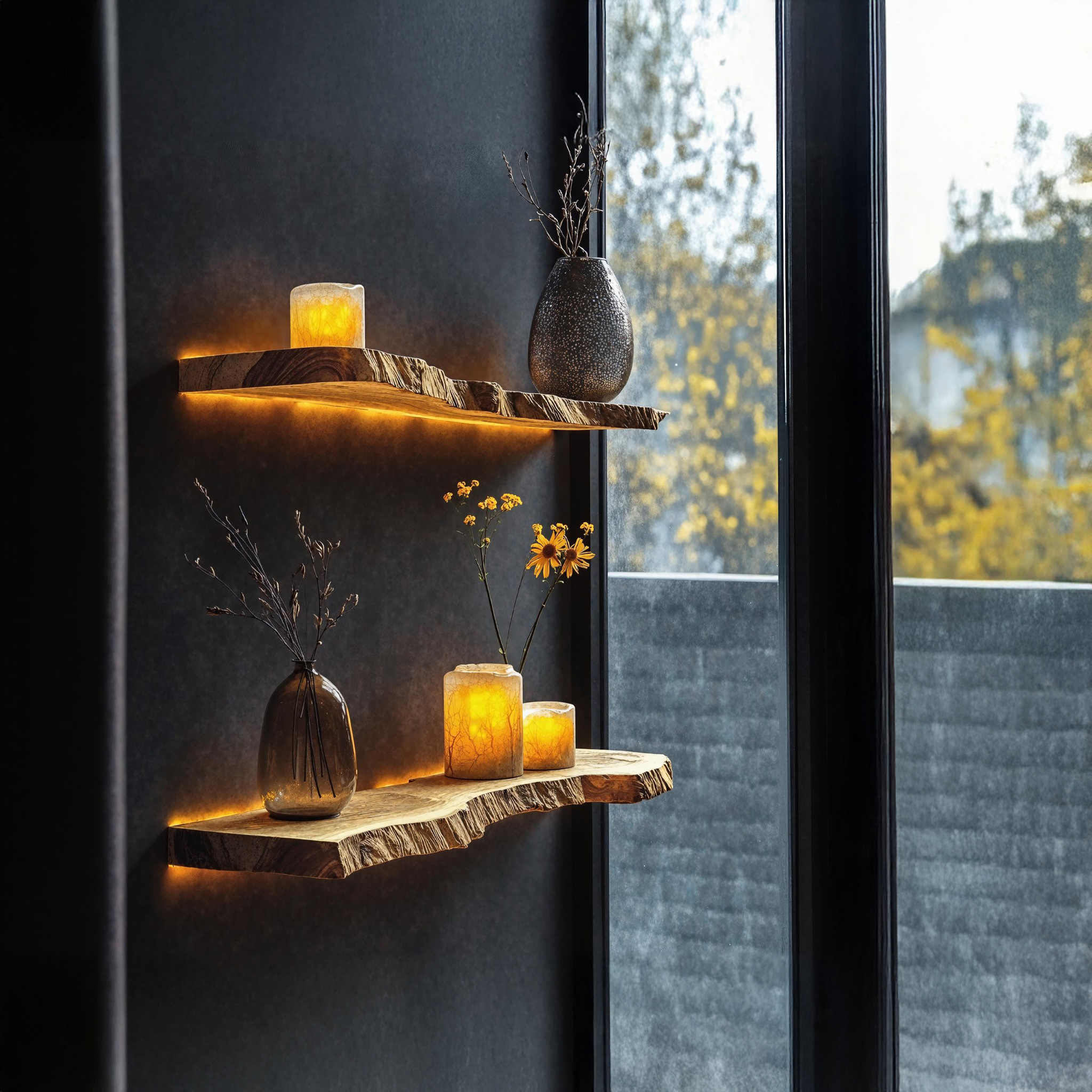 Farmhouse Wooden Floating Shelf For Living Room Storage SILDTFL148