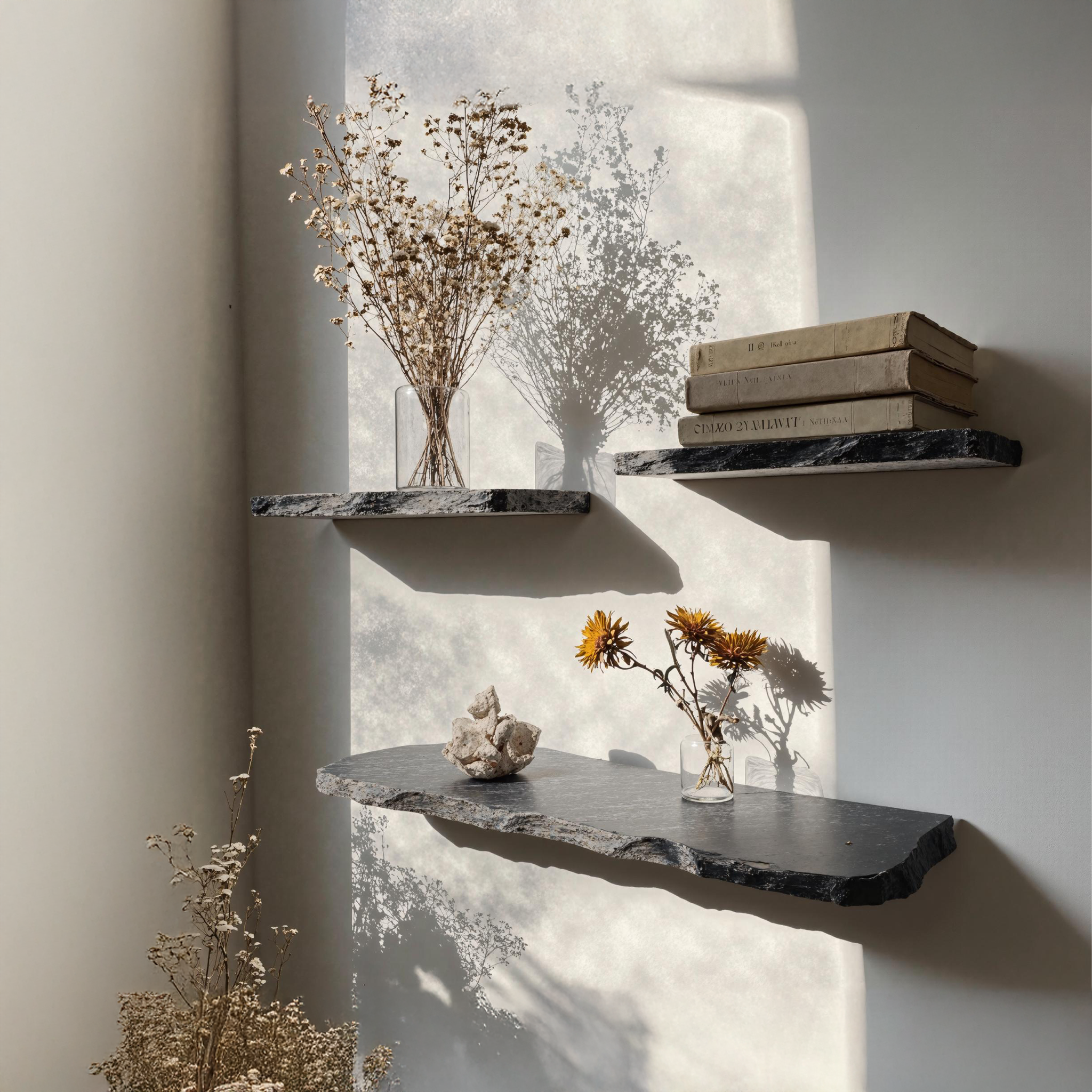 Unique Live Edge Floating Shelf For Books And Decorations SILDTFL151