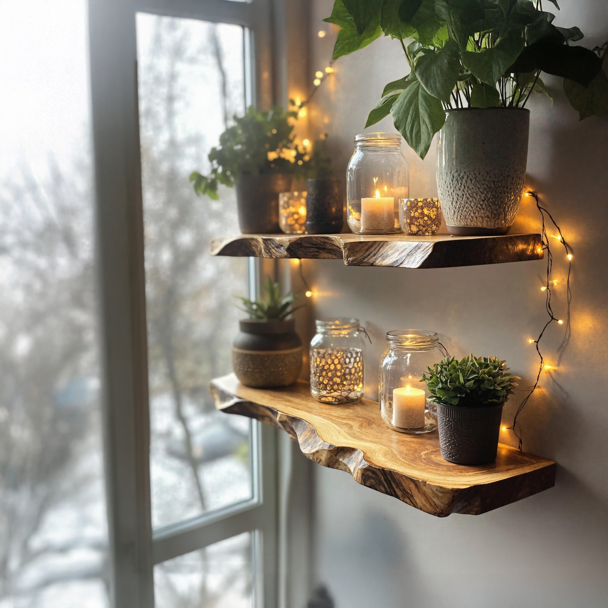 Natural Live Edge Floating Shelf For Home And Office Use SILDTFL145