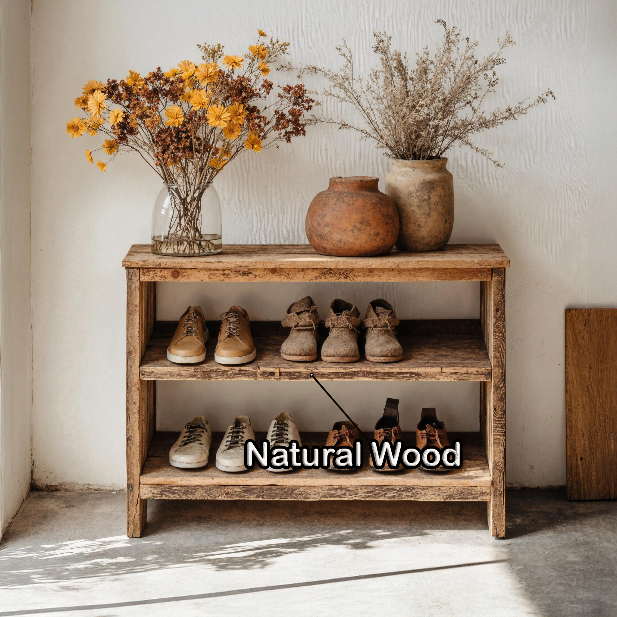 Vintage Wood Shoe Shelves For Elegant Hallways SILDTSHB013