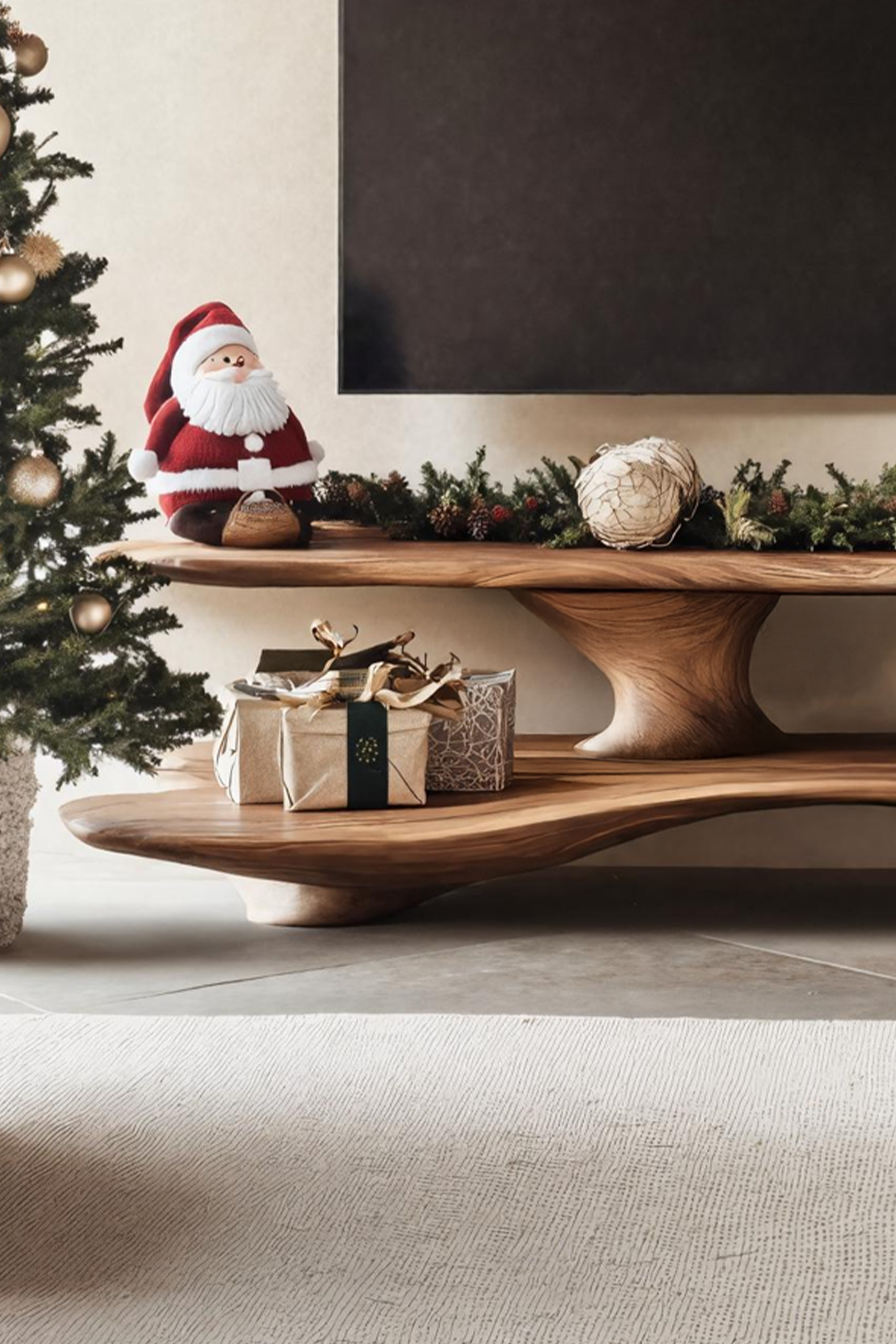 Handcrafted Live Edge Entryway TV Console For Christmas Furniture Decor SILDTTNCTV003