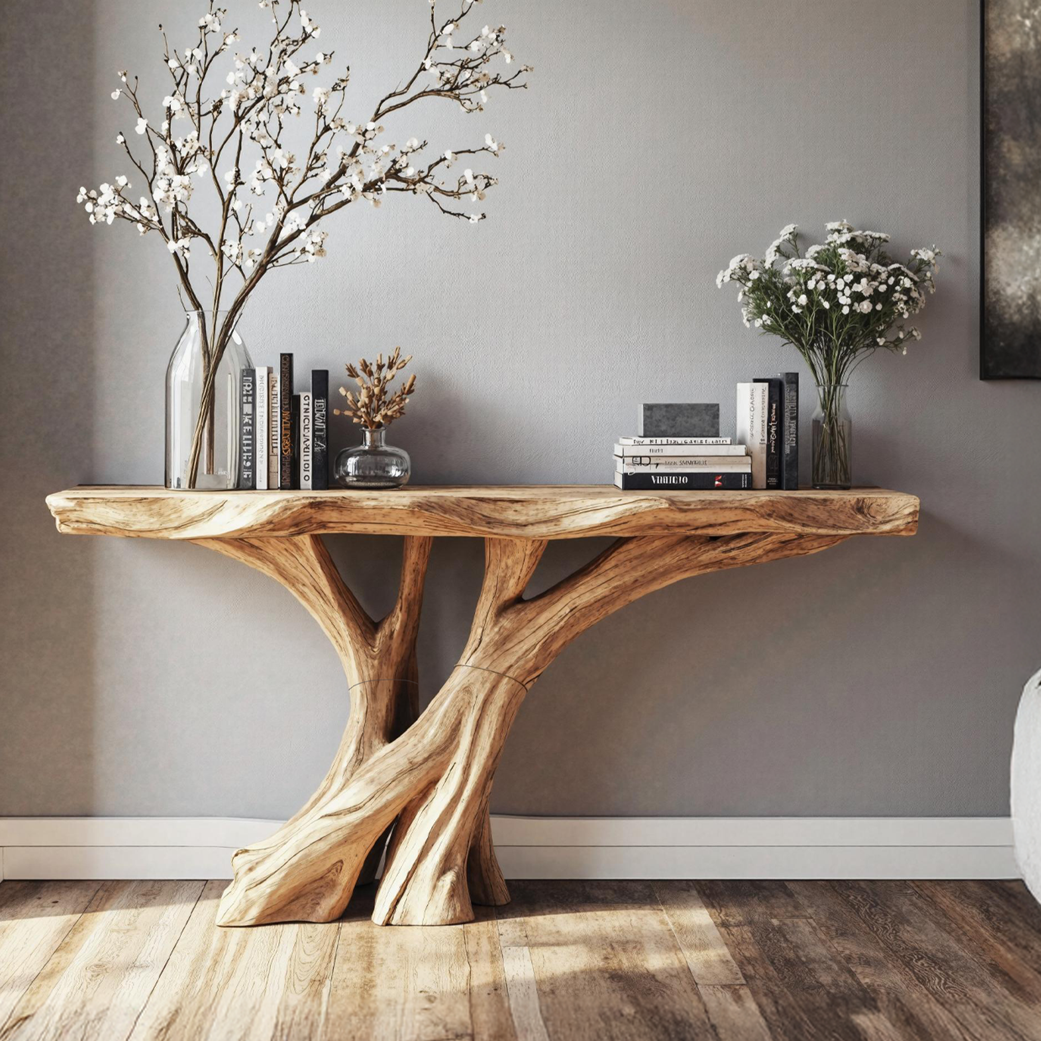 Perfect Natural Wood Console Table For A Functional Living Room SILDTCS199