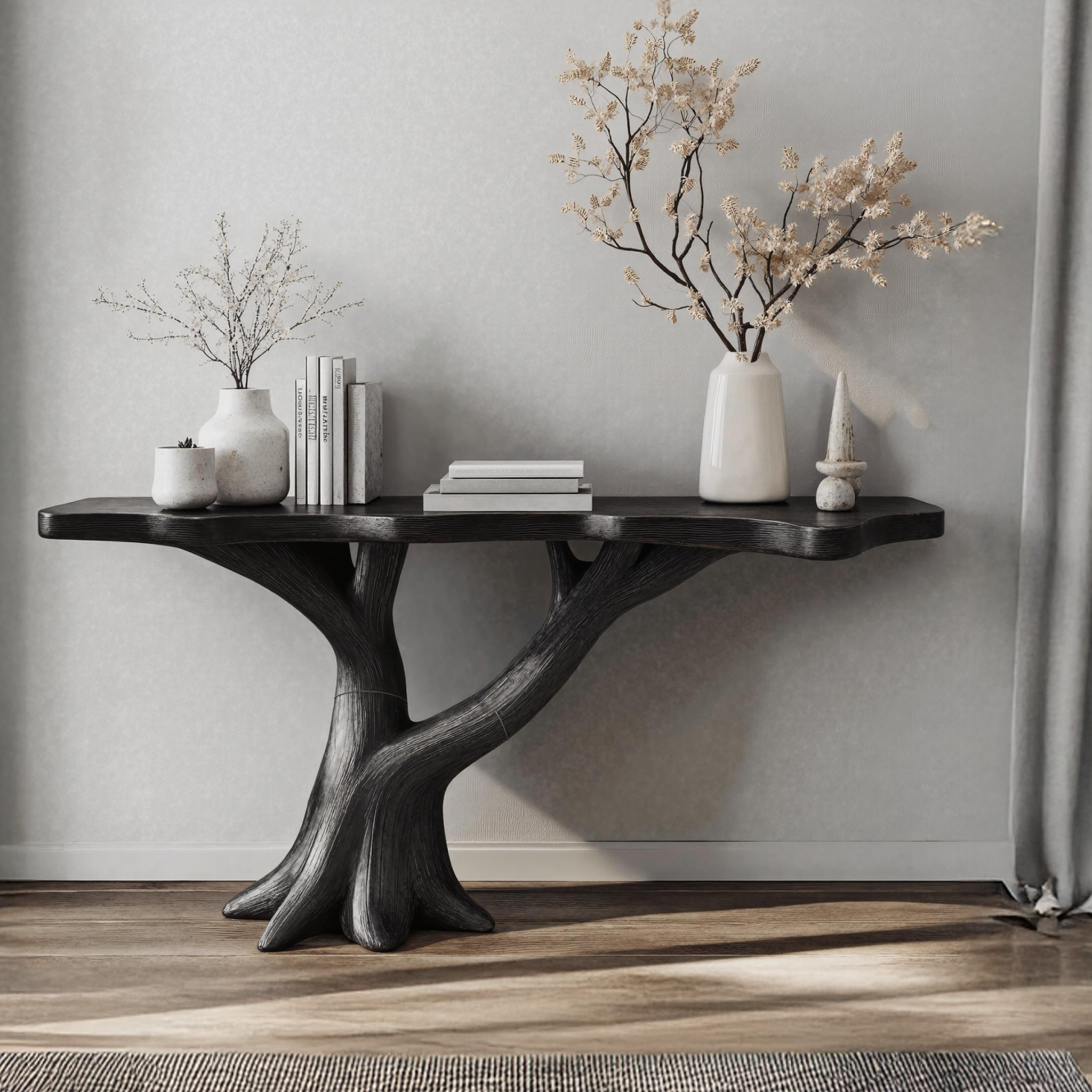 Elegant Rustic Farmhouse Wood Console Table For Entryway Organization SILDTCS185