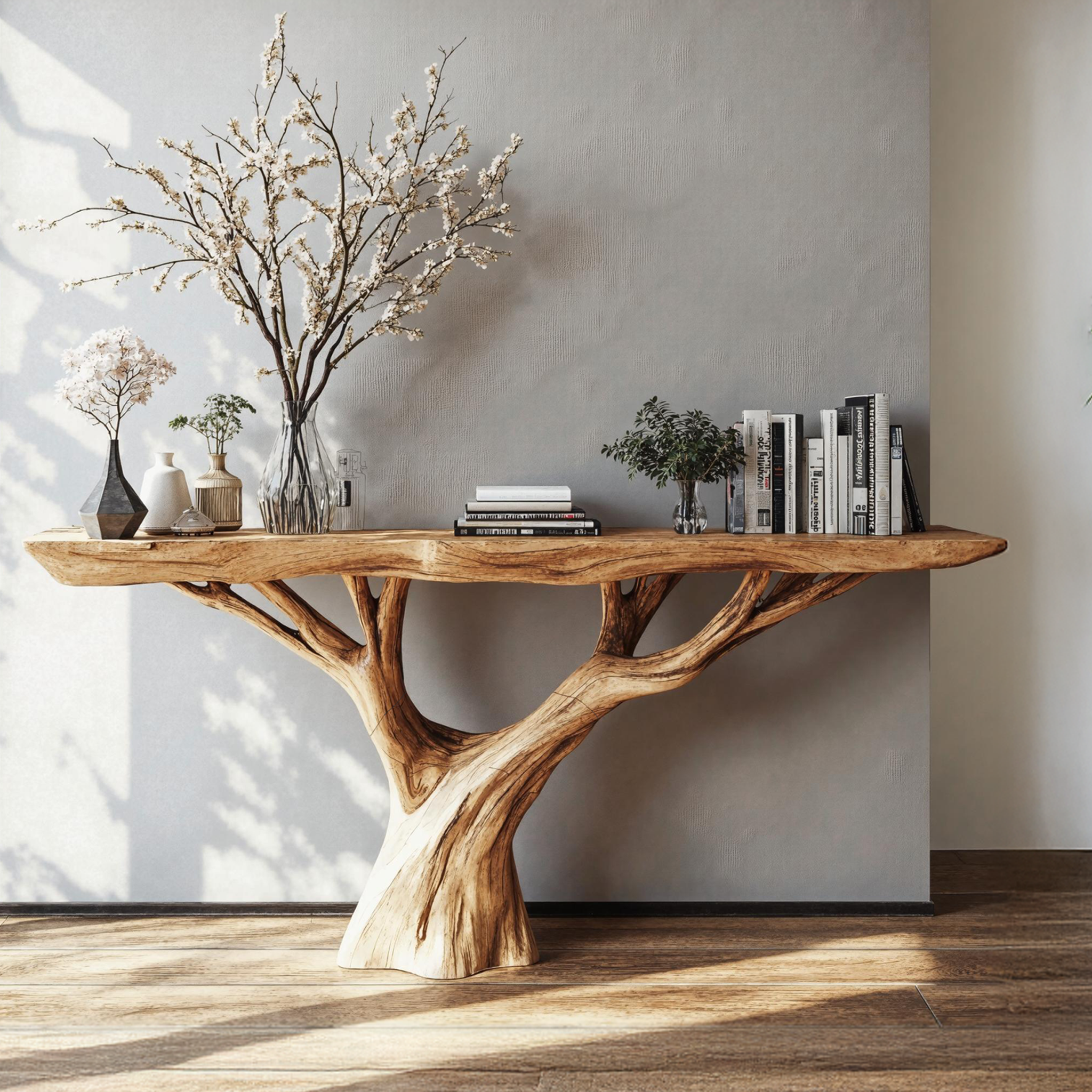 Simple Wood Console Table For Minimalist Hallway Arrangement SILDTCS202