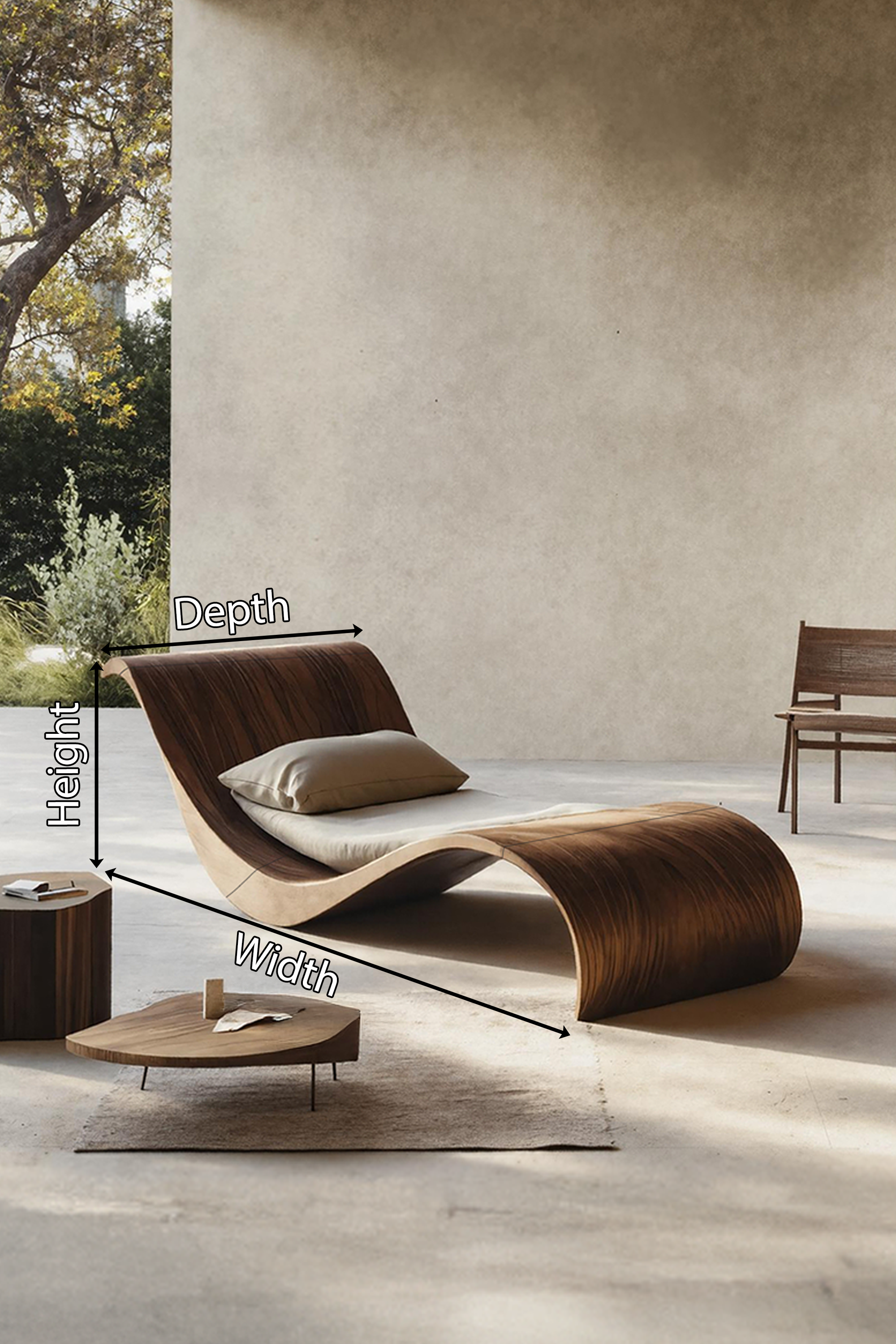 Handcrafted Solid Wood Garden Daybed For Entryway Furniture Style SILDTTNDB012