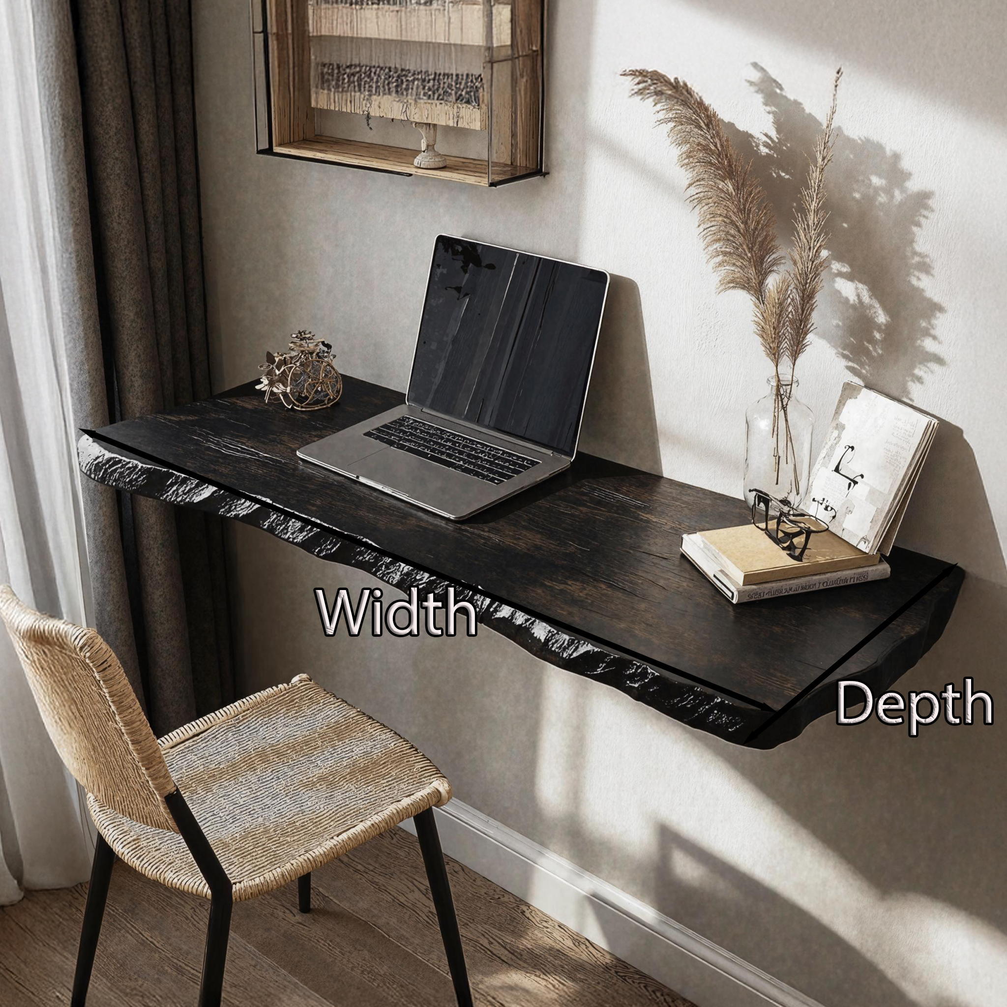 Vintage Wooden Floating Table For Elegant Living Room Setup SILDTFLD012