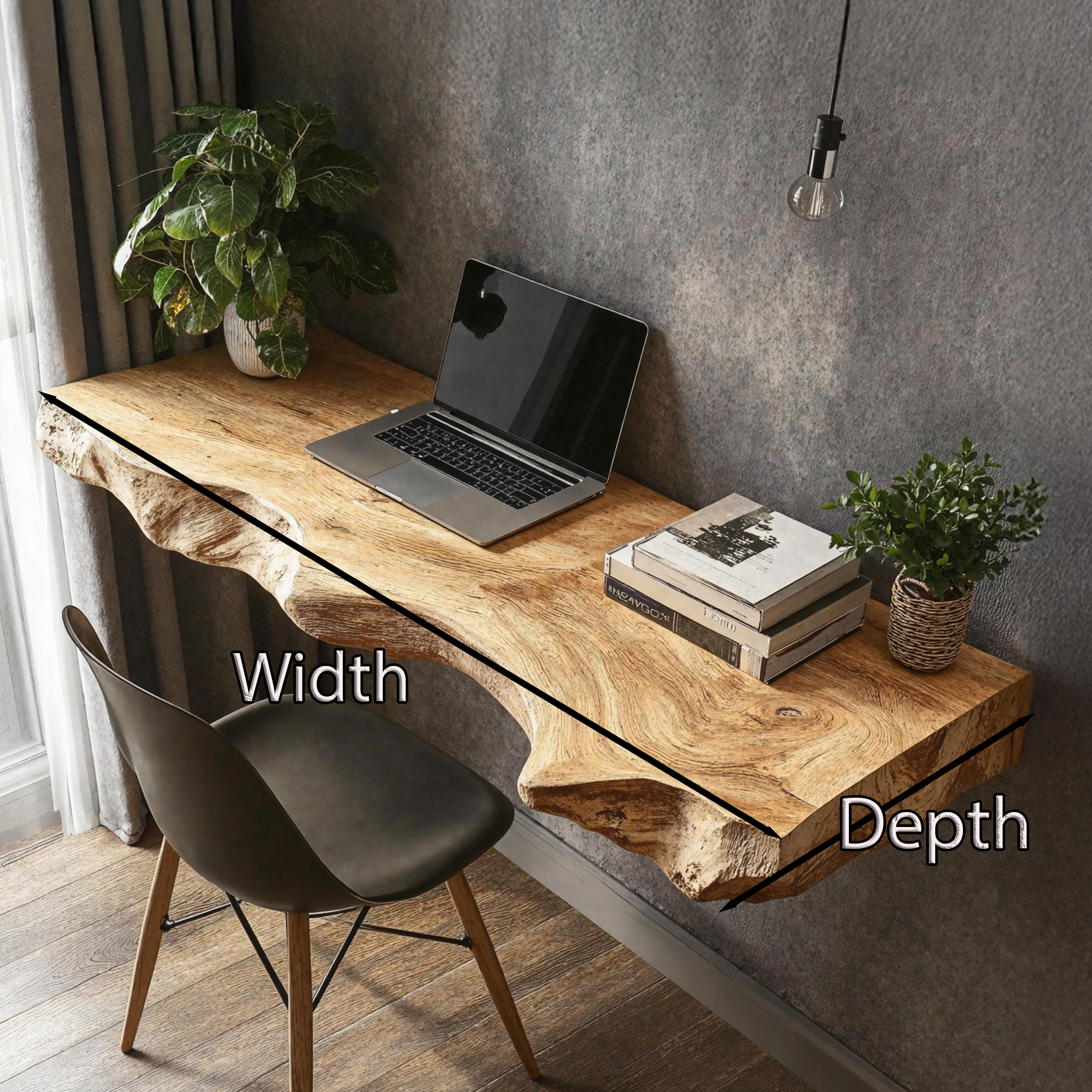 Vintage Wooden Floating Table For Aesthetic Furniture Display SILDTTRFLD001