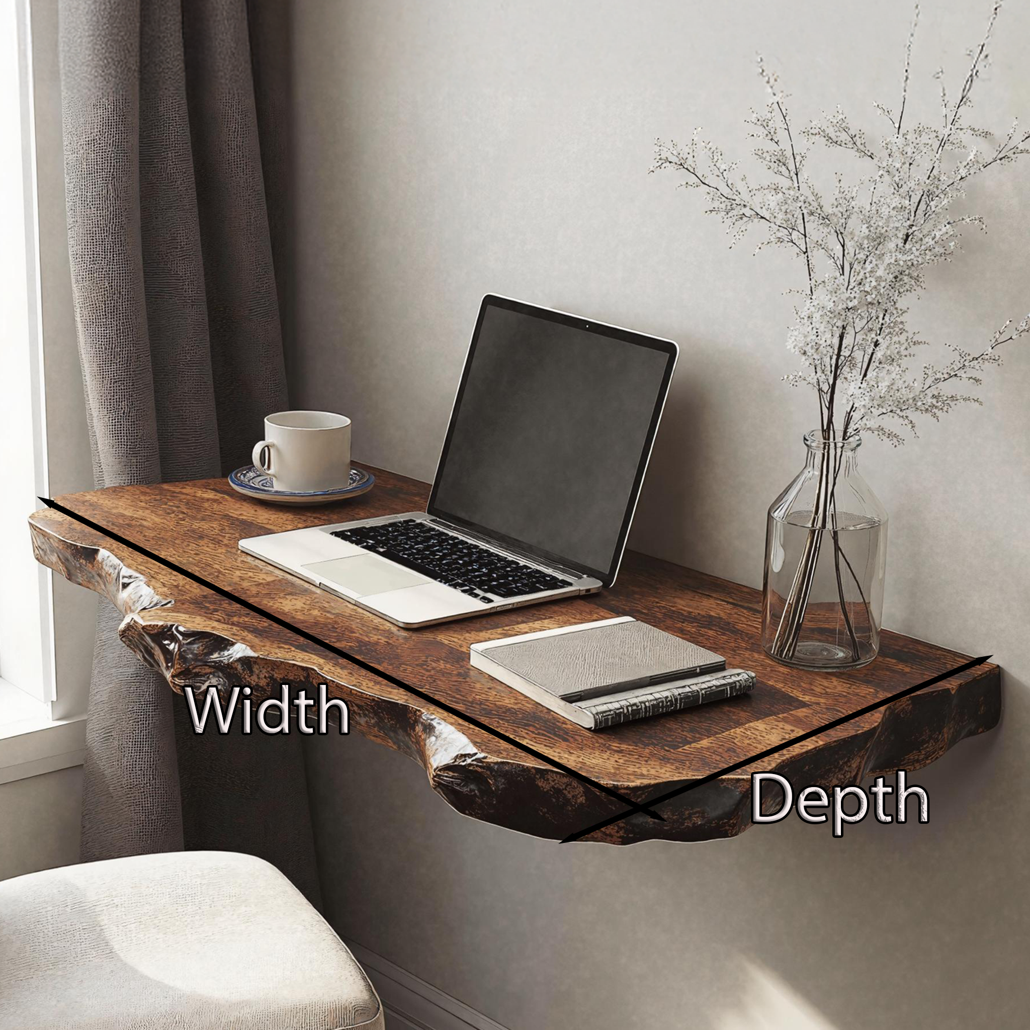 Vintage Wooden Floating Table For Timeless Living Room Beauty SILDTFLD020