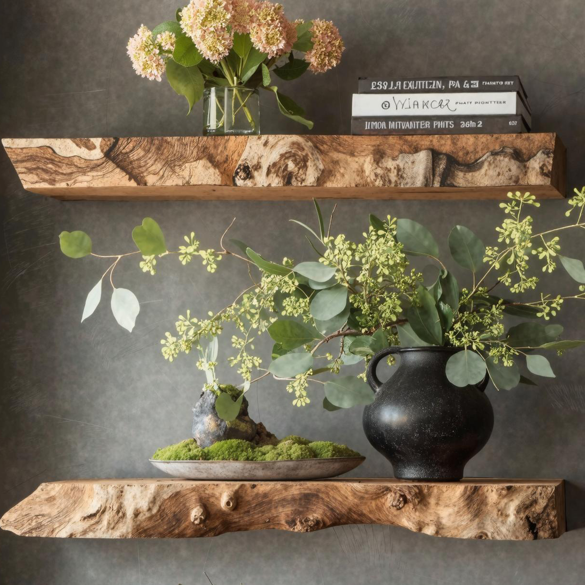 Mid Century Live Edge Floating Shelf For Living Room Decor SILDTFL155