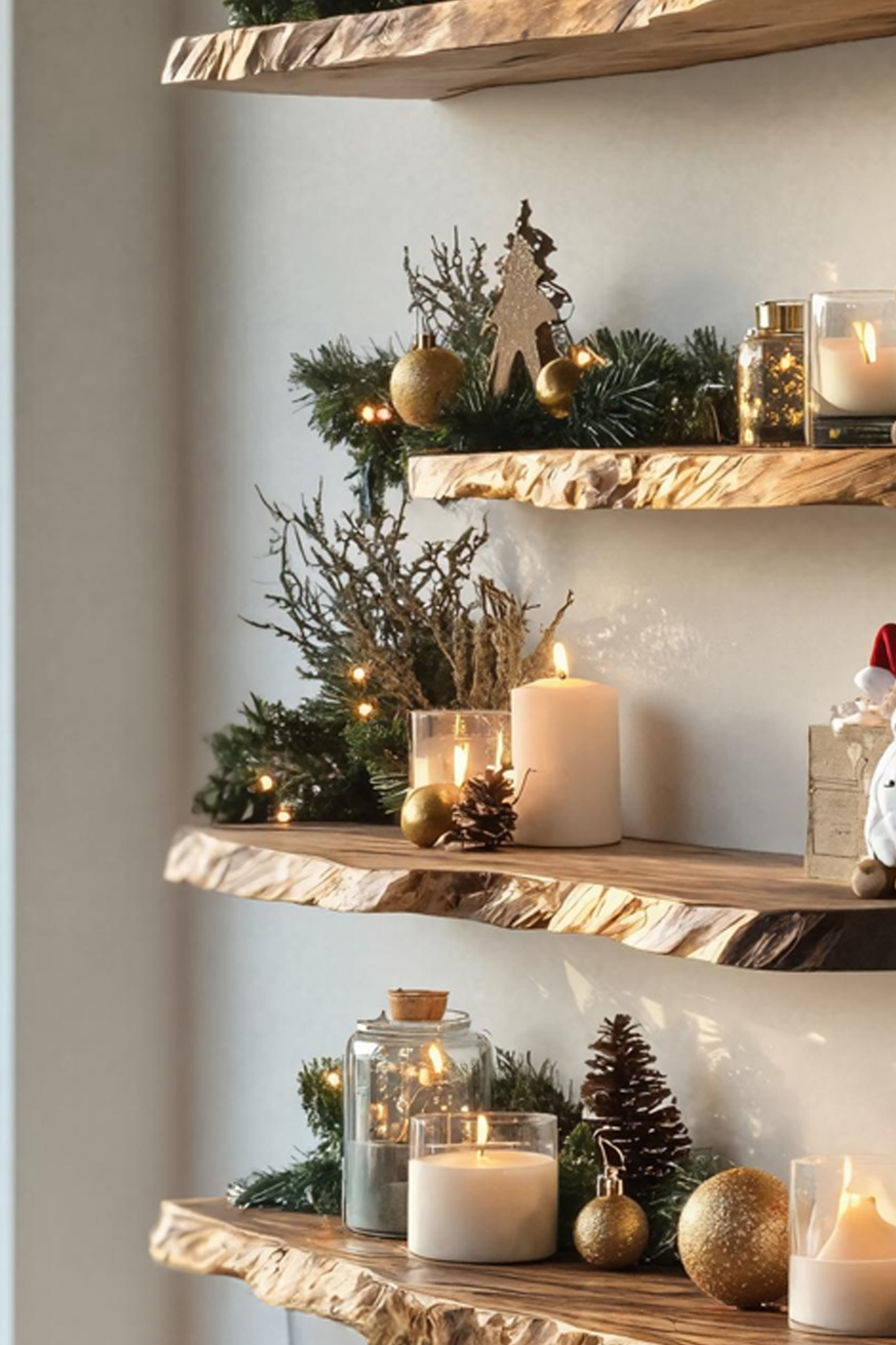 Farmhouse Solid Wood Floating Shelf For Holiday Bedroom Decoration SILDTTNCFL042