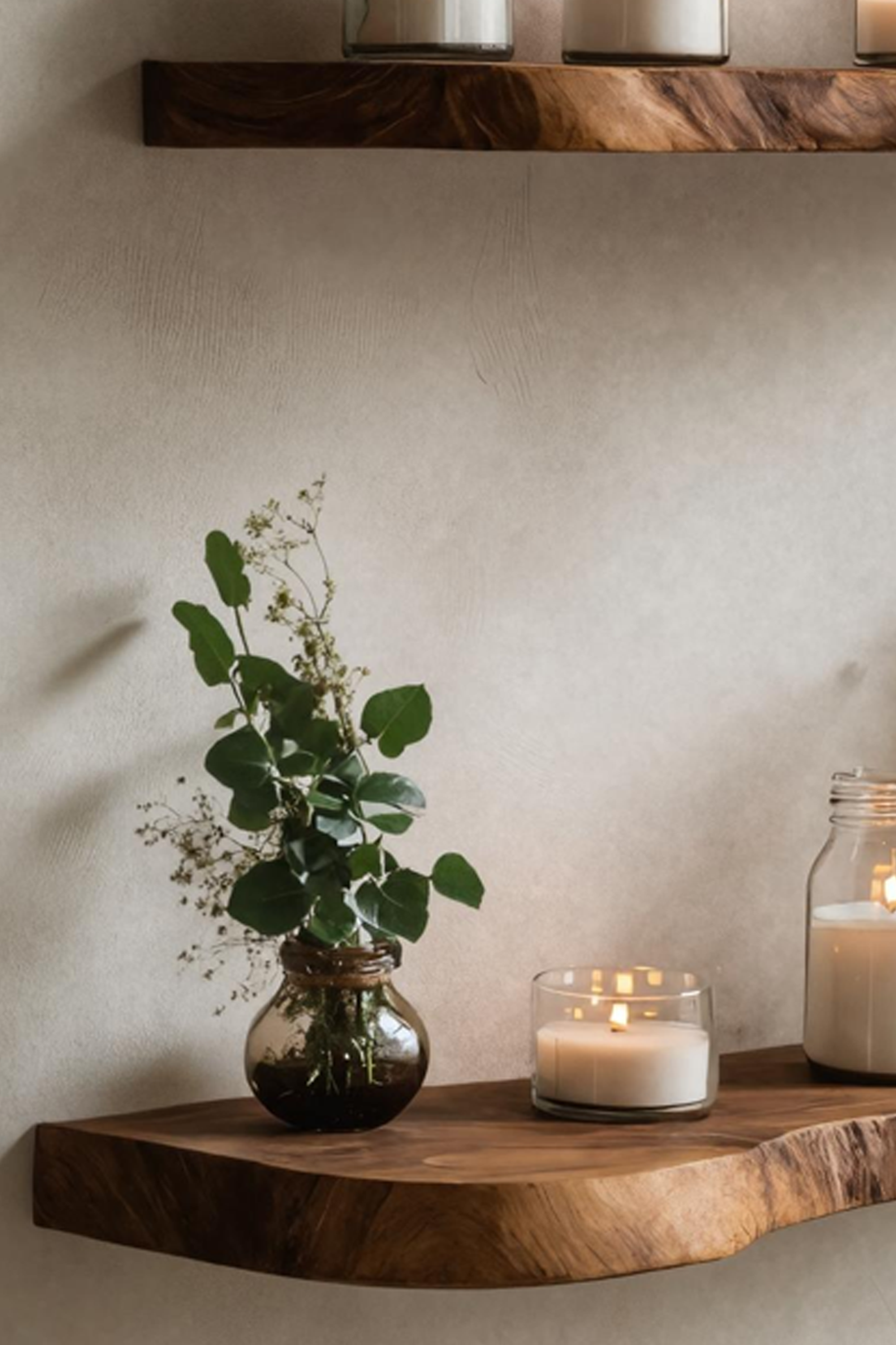 Mid Century Wooden Floating Shelf For Living Room Decor SILDTTNFL001