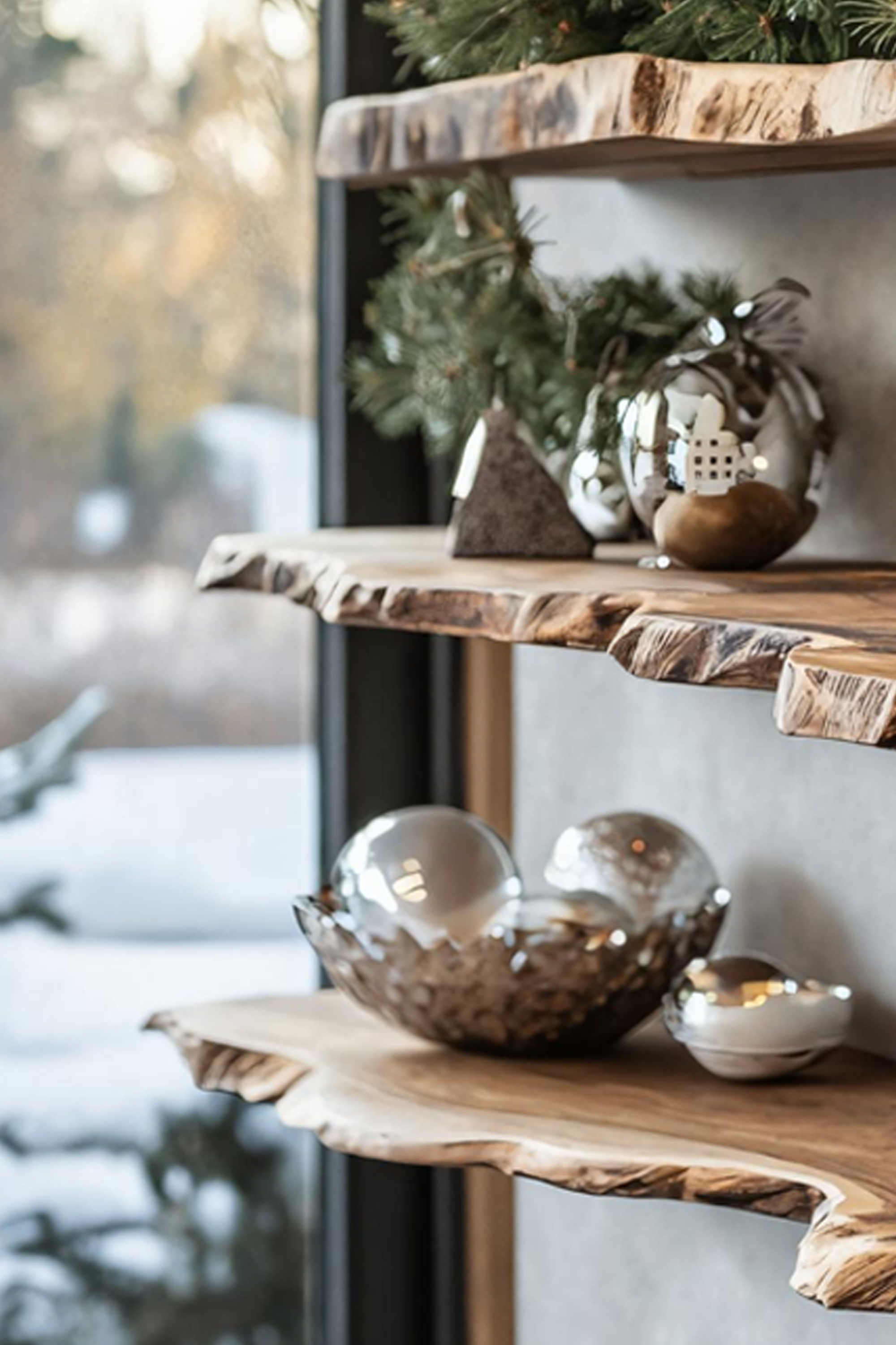 Modern Solid Wood Floating Shelf For Holiday Entryway Furniture Setup SILDTTNCFL040